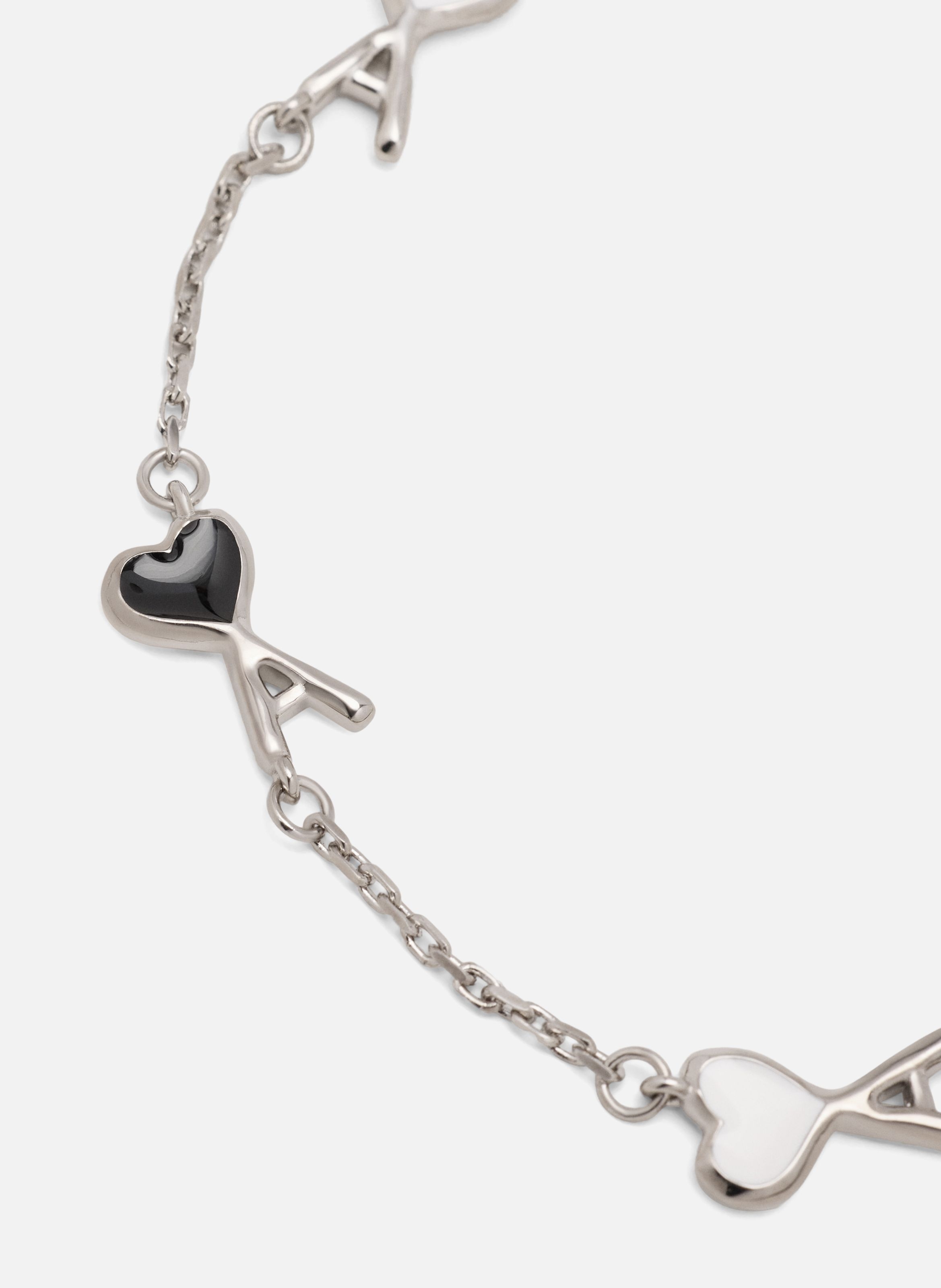 Bracelet unisexe en laiton ami de coeur martelé AMI PARIS Multicolore