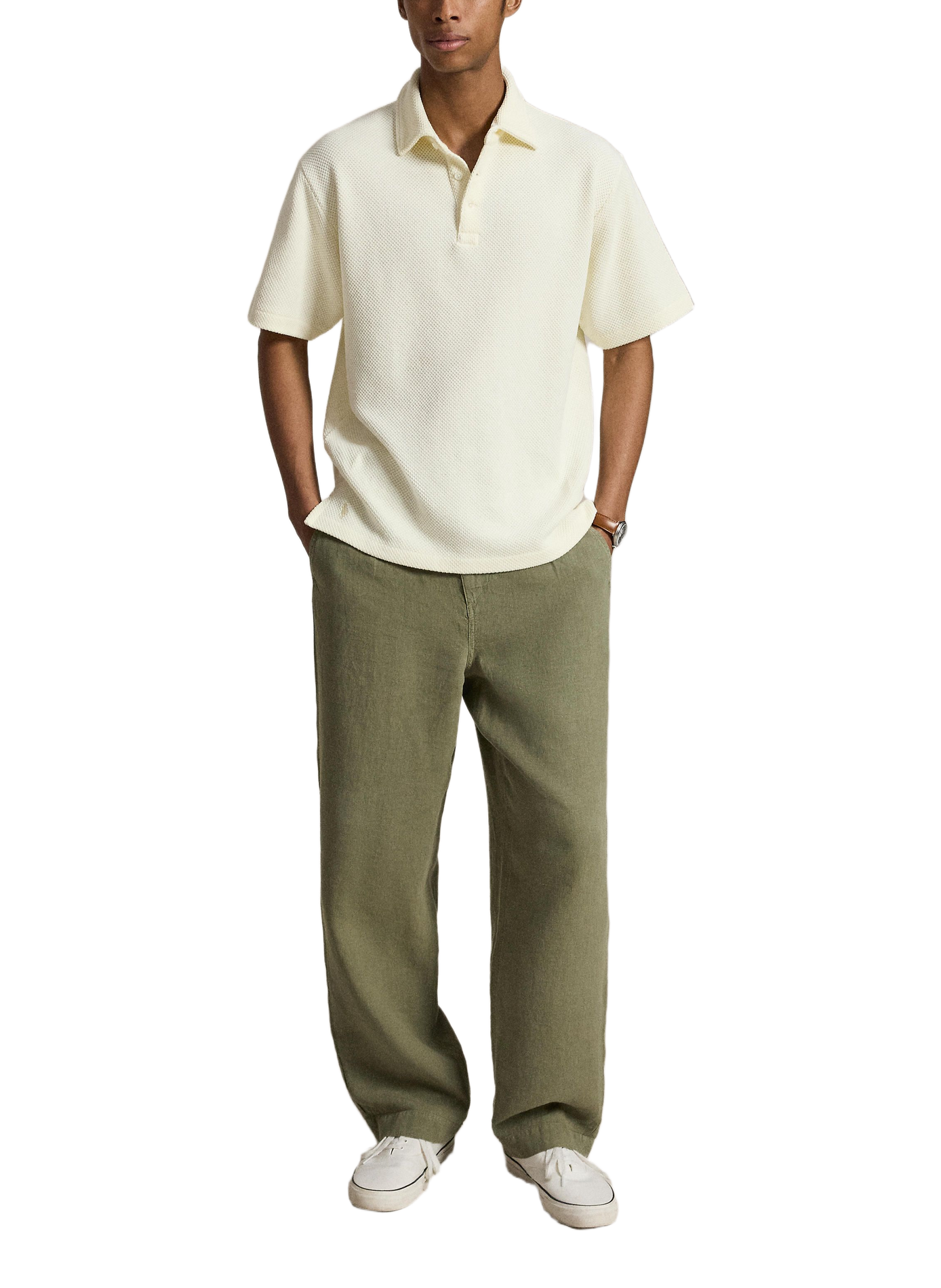 Straight fit short-sleeve cotton polo POLO RALPH LAUREN Beige