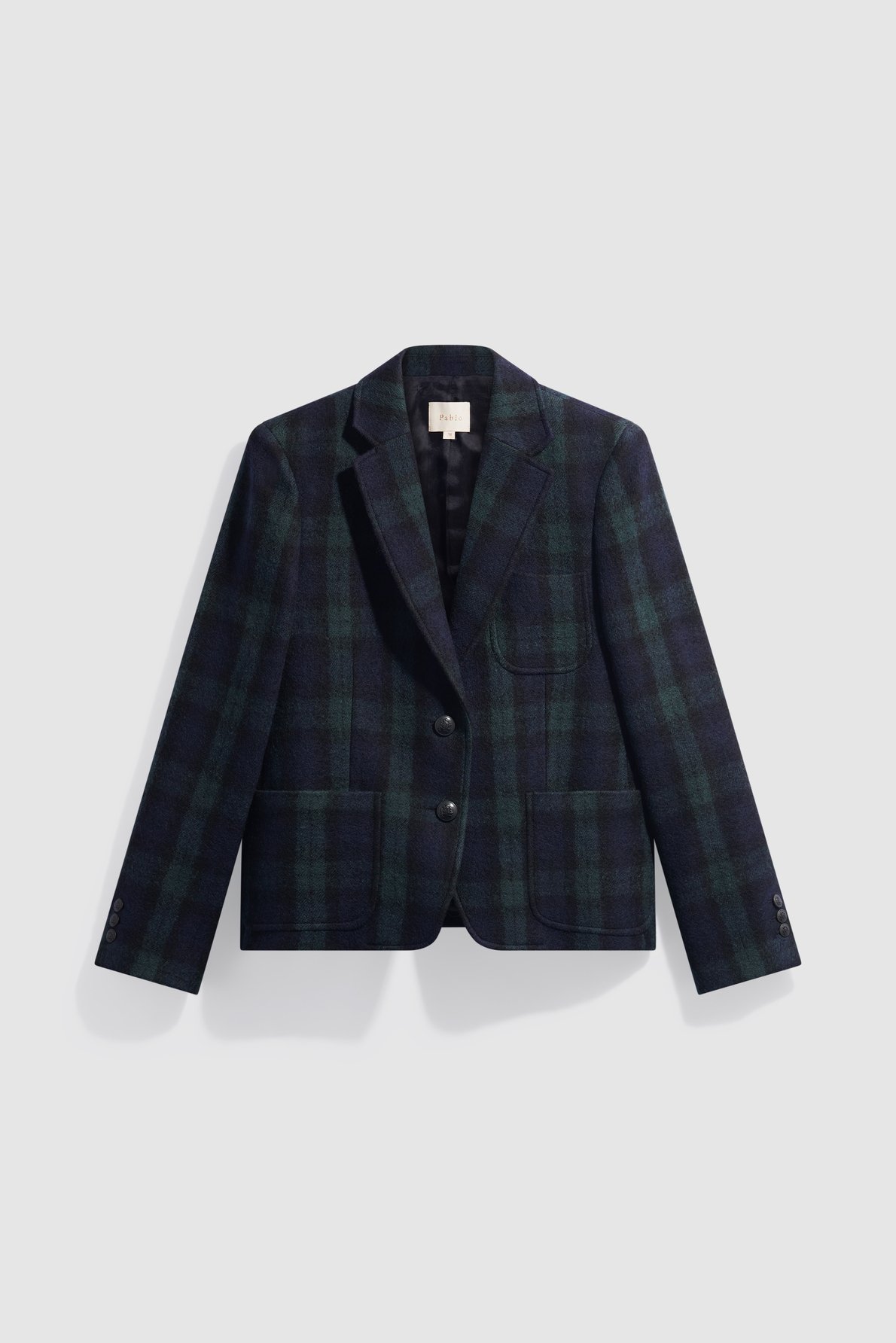 Blazer à carreaux - justine PABLO Bleu
