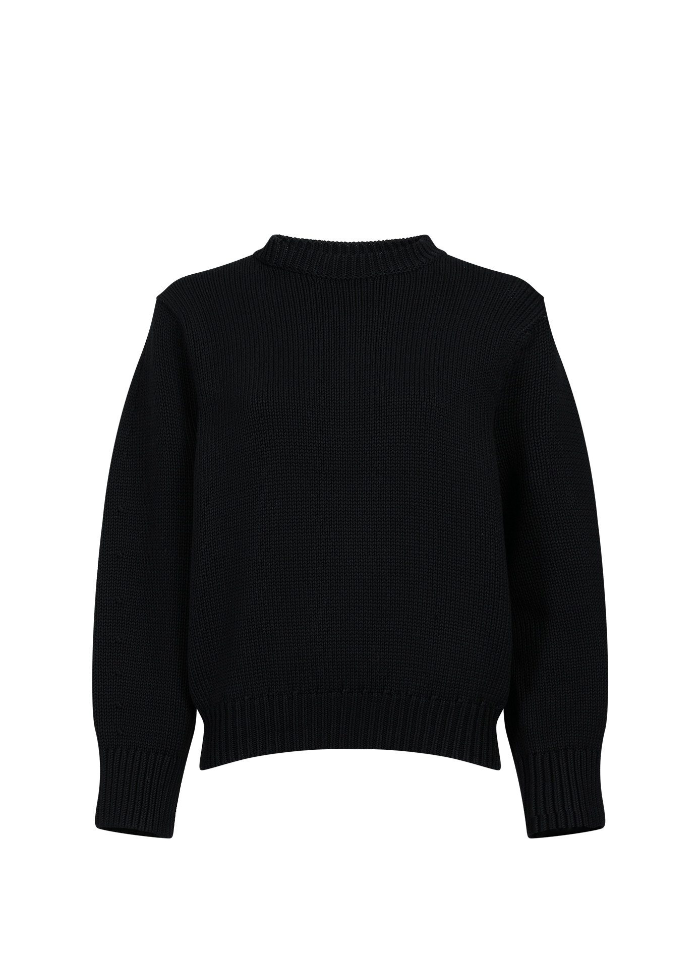 Pull ras du cou large en coton TOTEME Noir