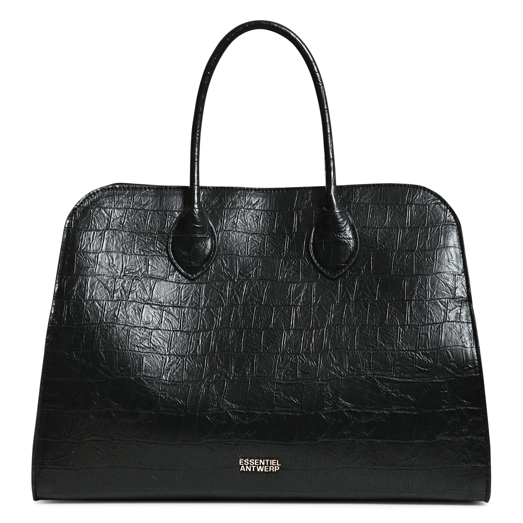 Sac cabas effet peau de crocodile katarina ESSENTIEL ANTWERP Noir