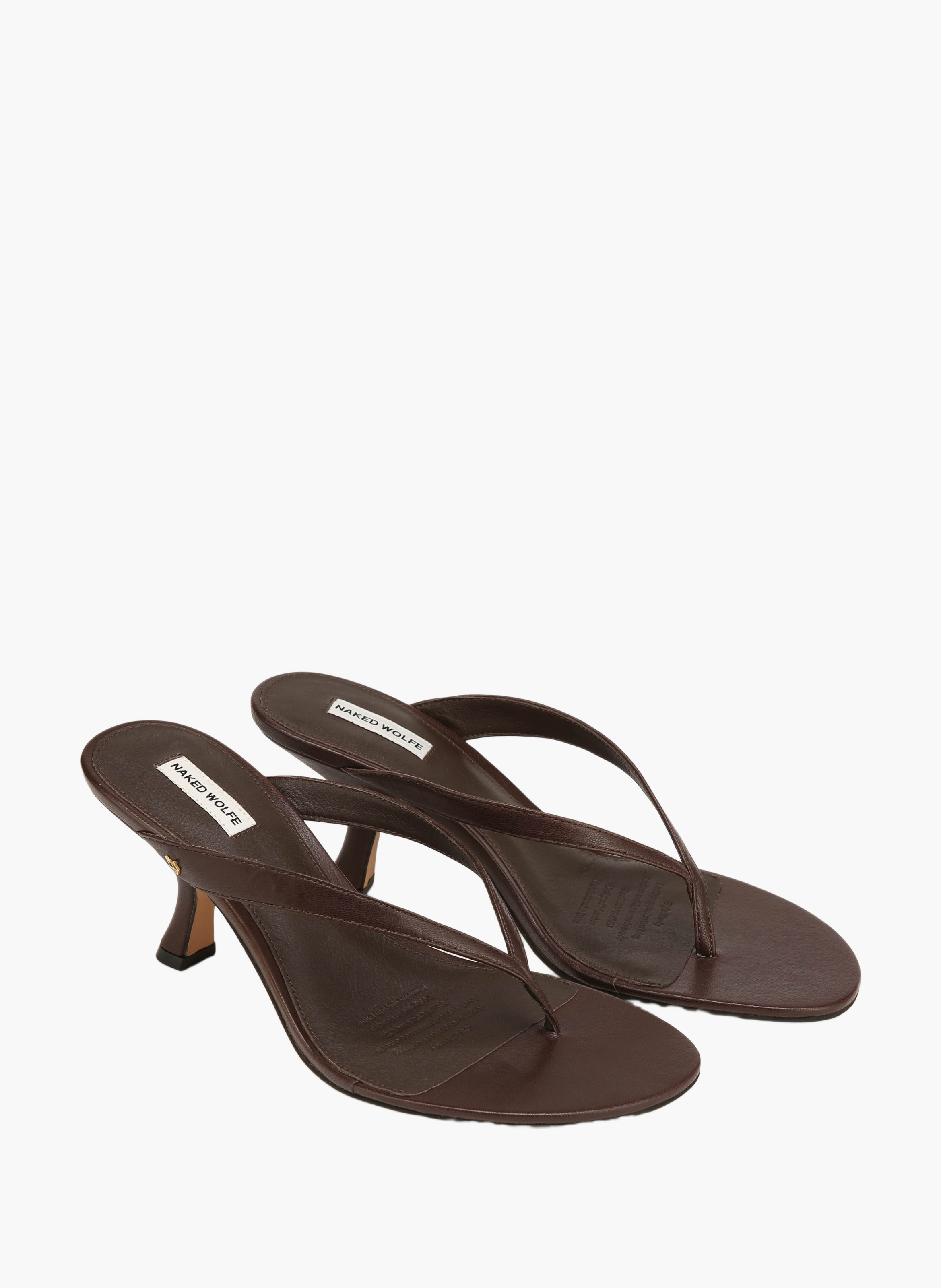 Mandy Pumps aus Leder NAKED WOLFE Braun