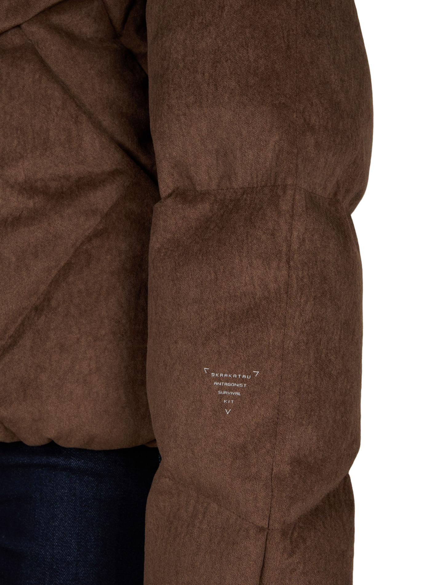 Oversized NEBULA velvet puffer jacket KRAKATAU Beige