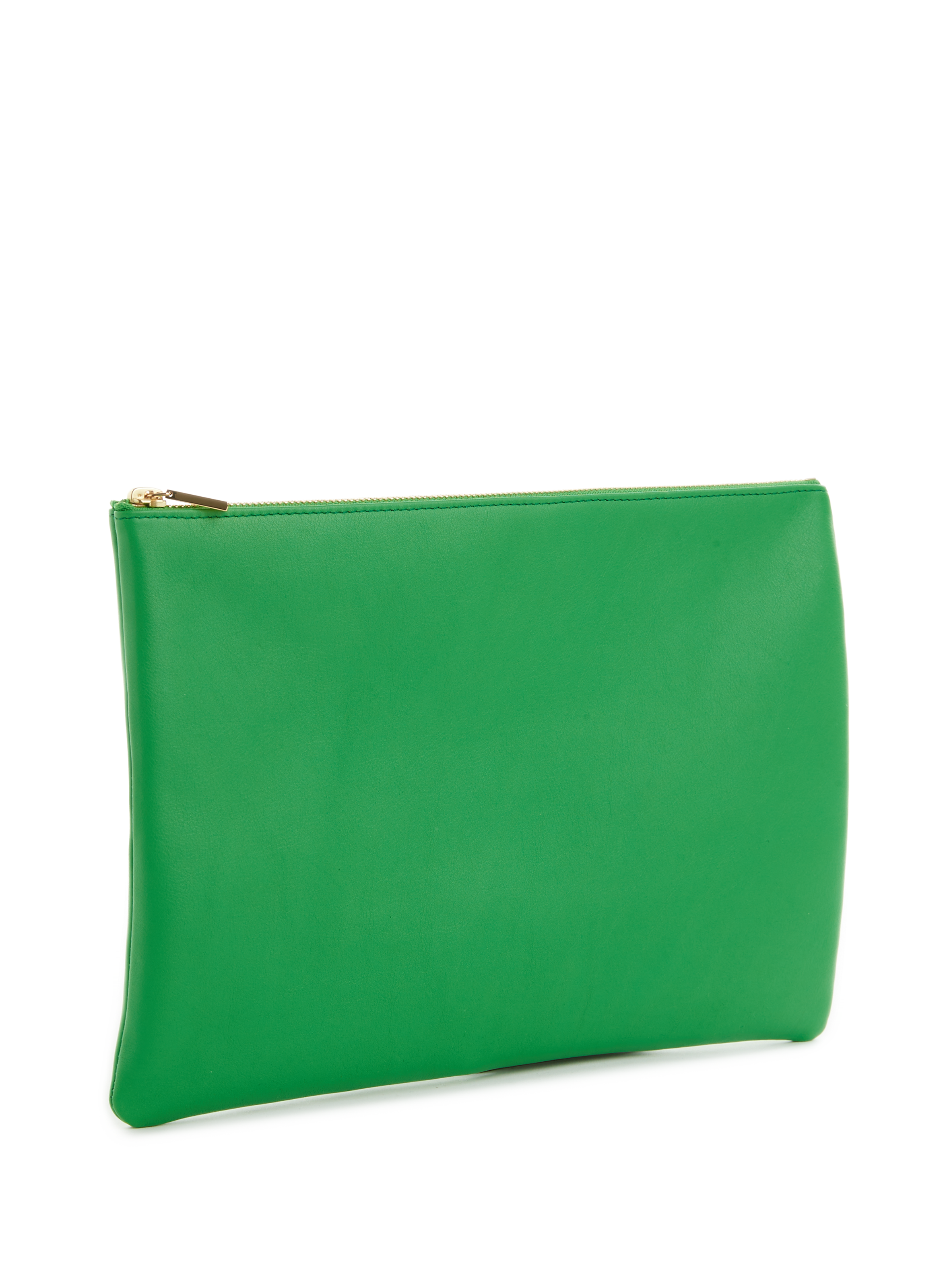 Leather clutch AU PRINTEMPS PARIS Green