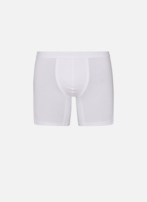 Long cotton boxers White by HANRO HANRO Long cotton boxers White