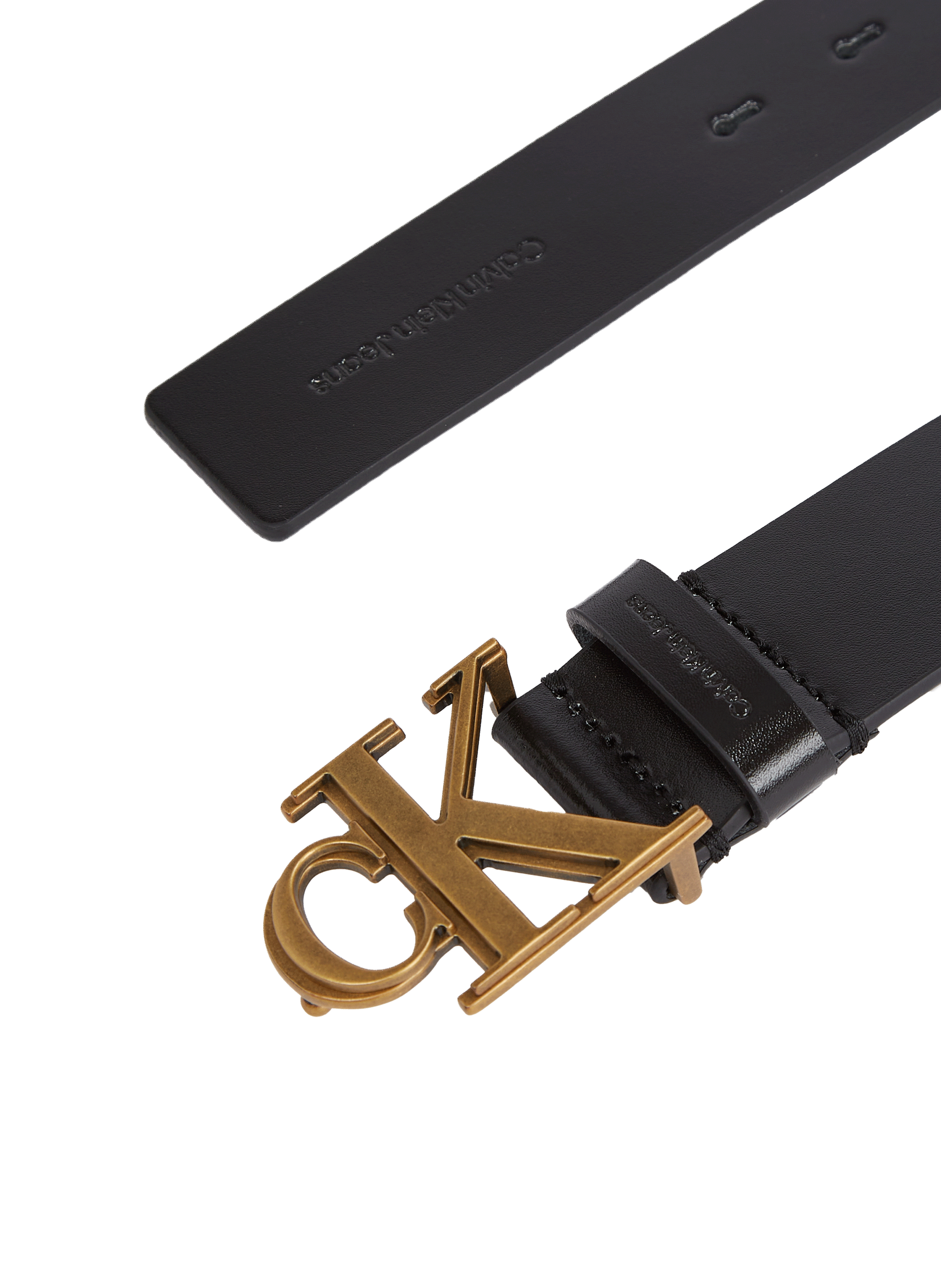 Ceinture logo en cuir