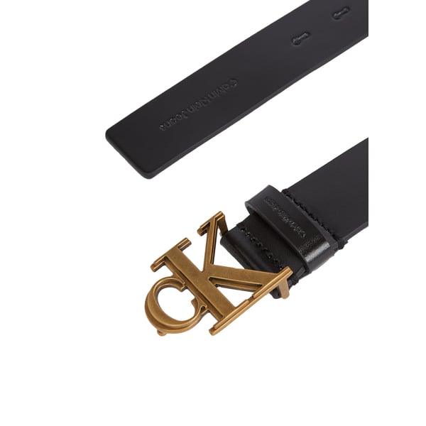 Ceinture logo en cuir