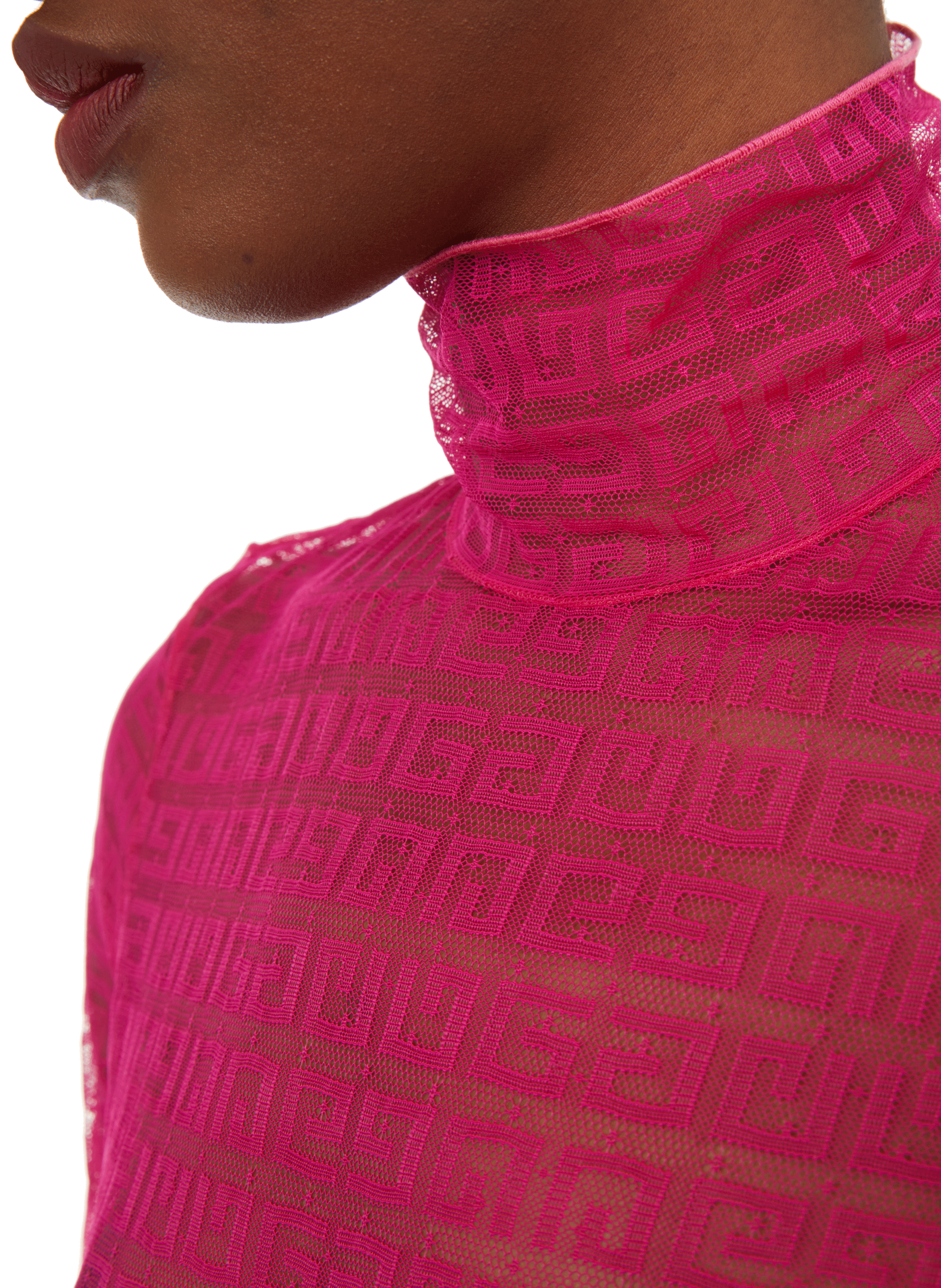 Body transparent monogrammé Rose