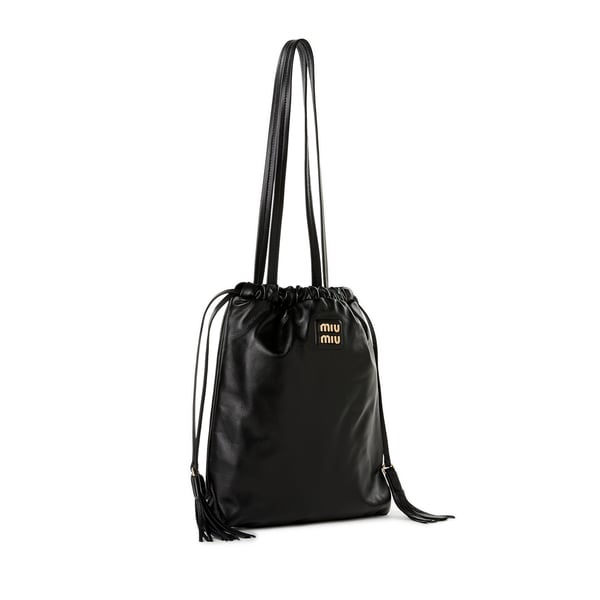 Miu Miu Sac Joie En Cuir In Black