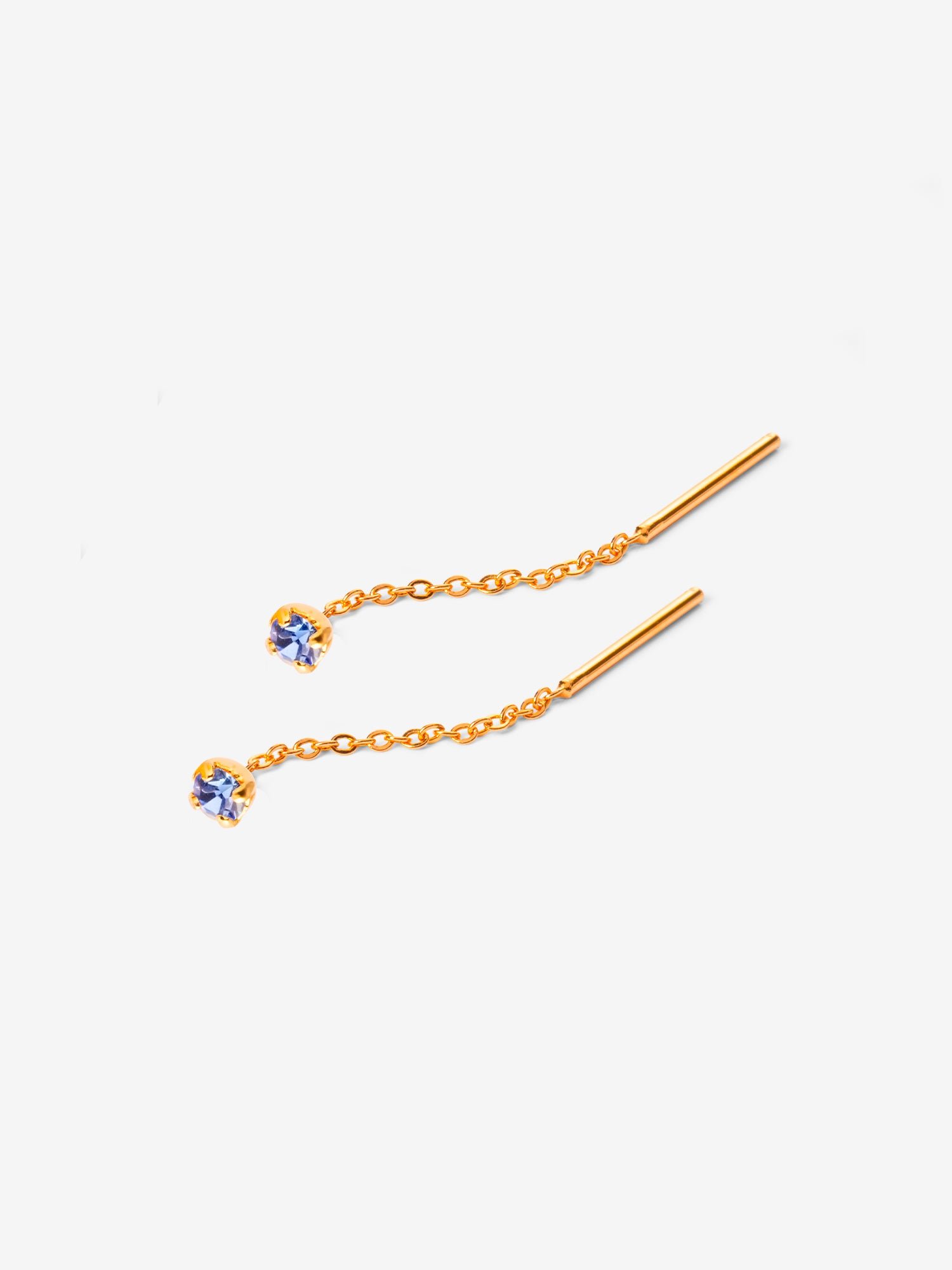 Paire de boucles d'oreilles marius cristaux  Bleu
