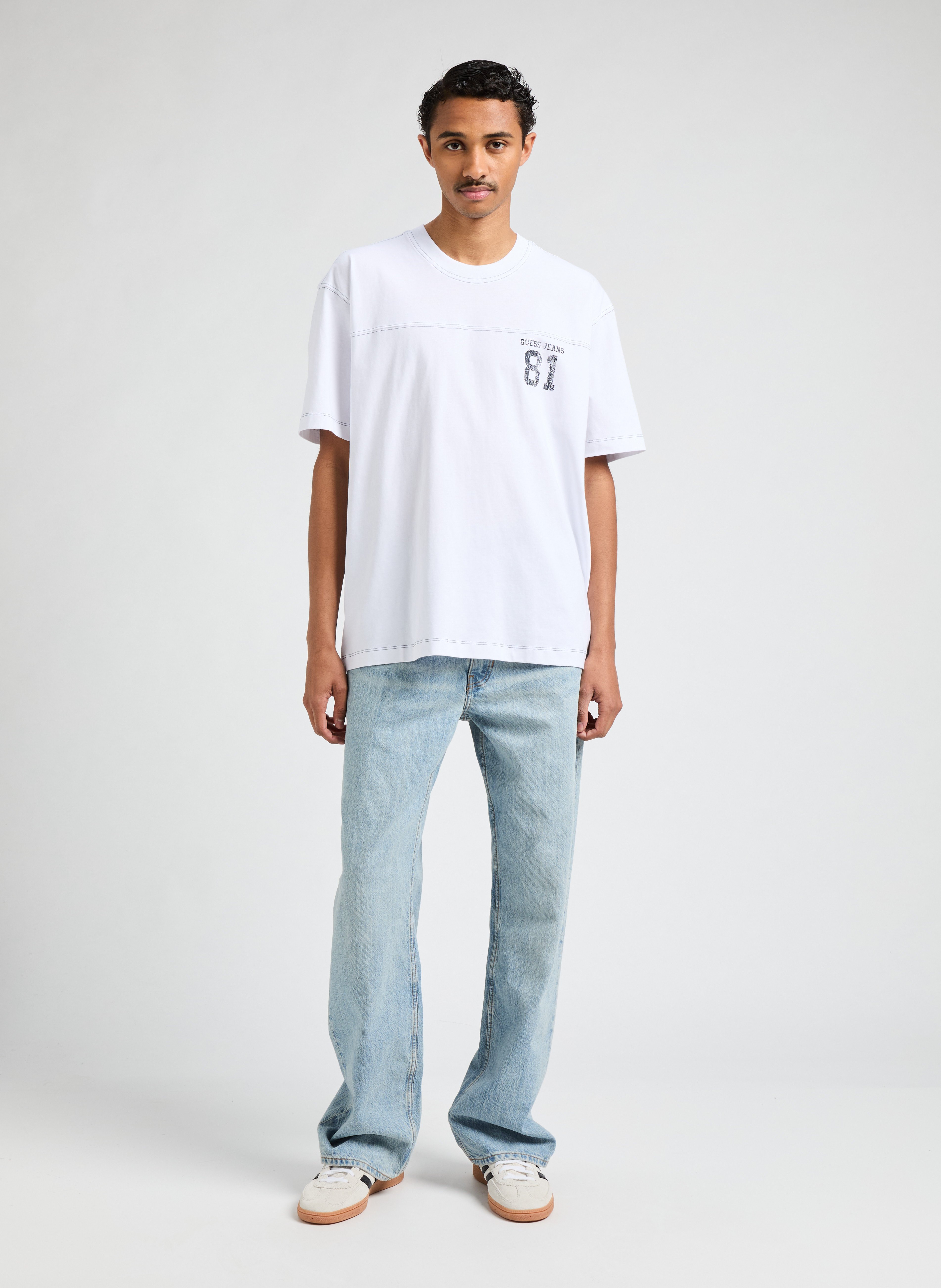 Cotton T-shirt GUESS White