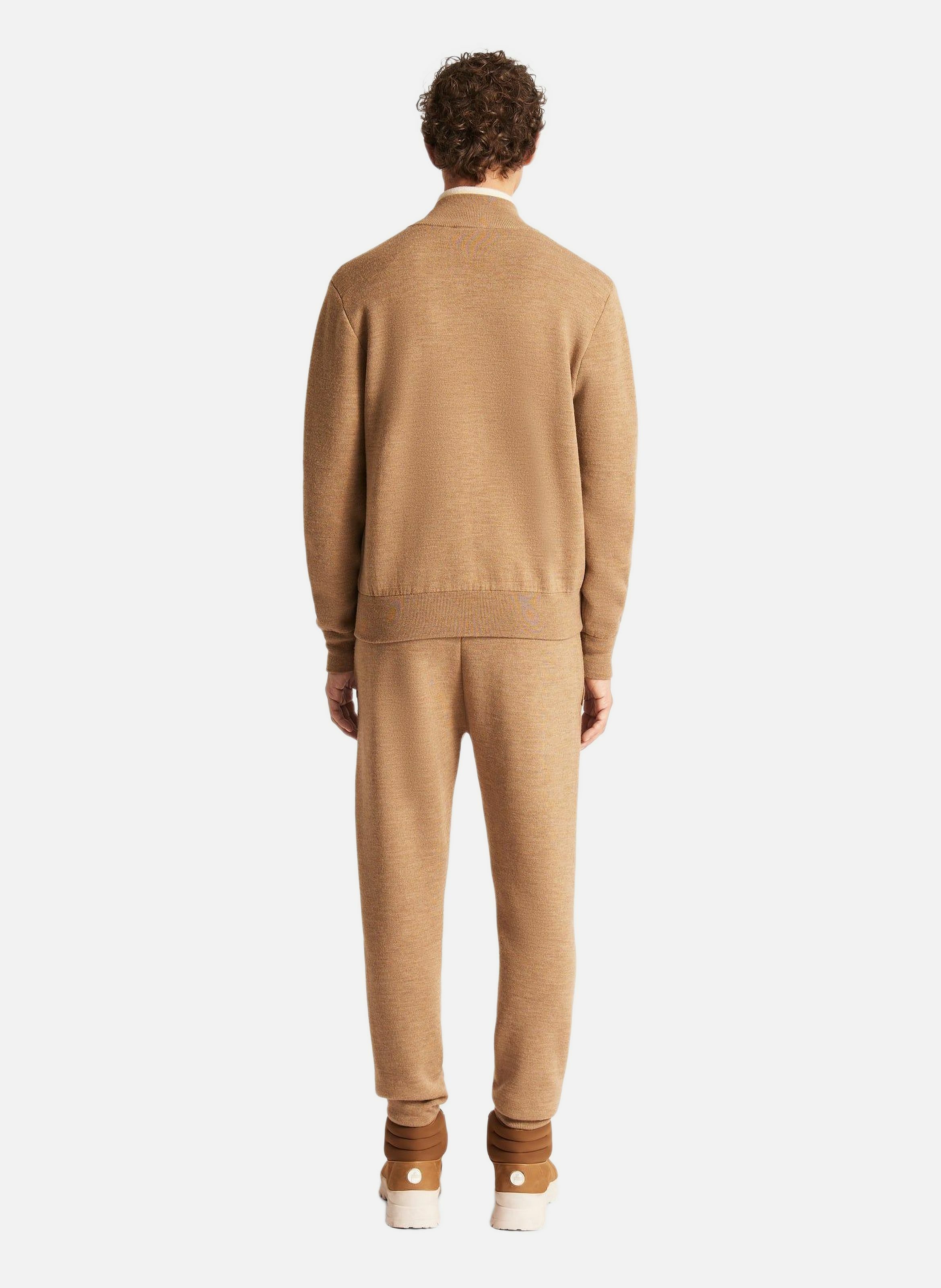 Gilet mayeul col montant coupe regular Beige