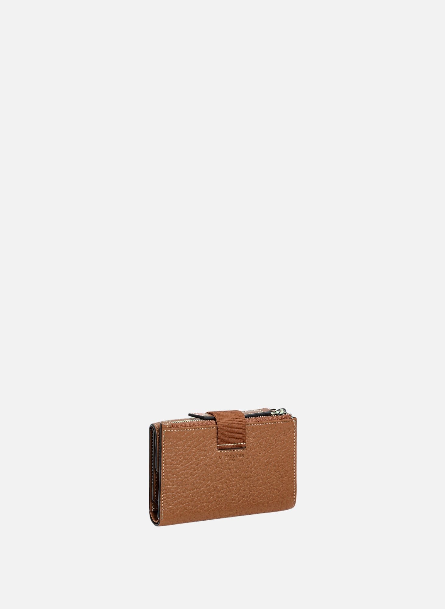 Porte cartes noah en cuir grain buffle et cuir lisse LE TANNEUR Marron