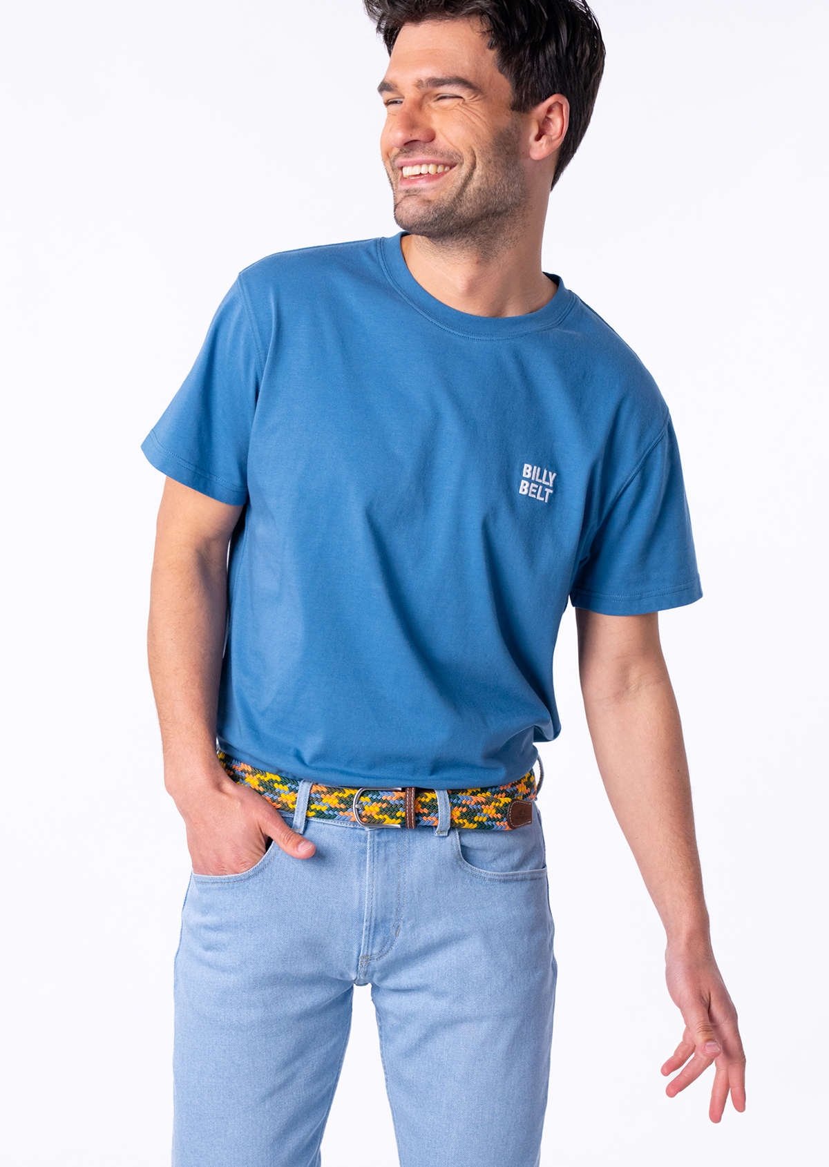 Ceinture tressée élastique multicolore BILLYBELT Multicolore