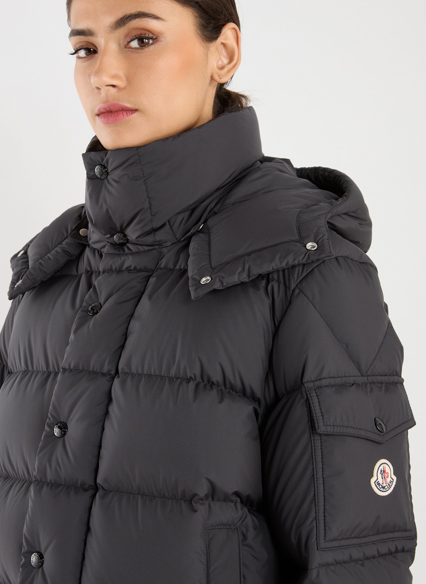 Hooded down jacket MONCLER Black