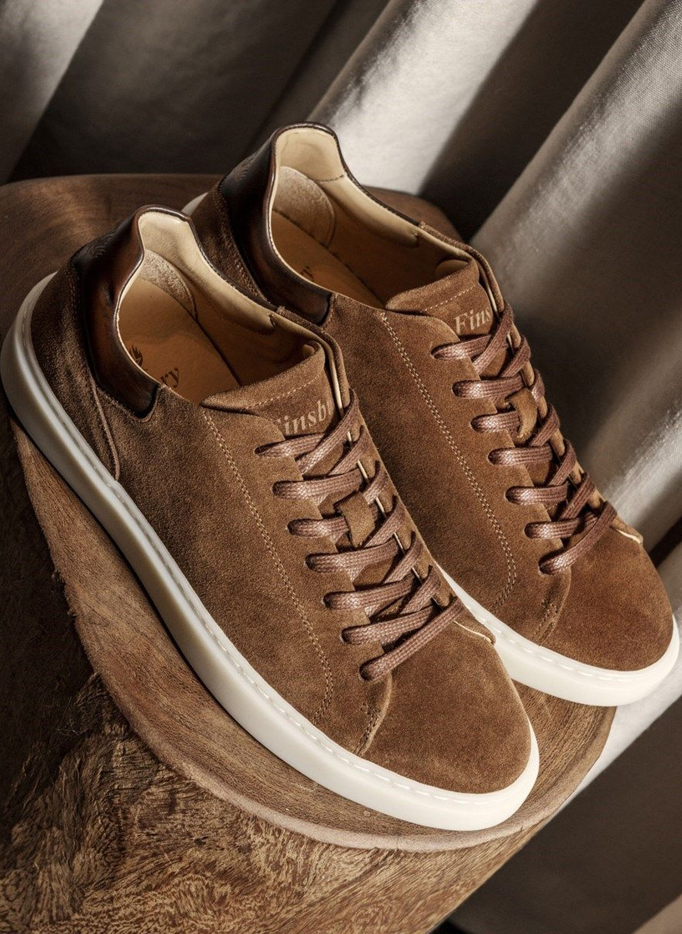 Sneakers daim daytona FINSBURY Marron