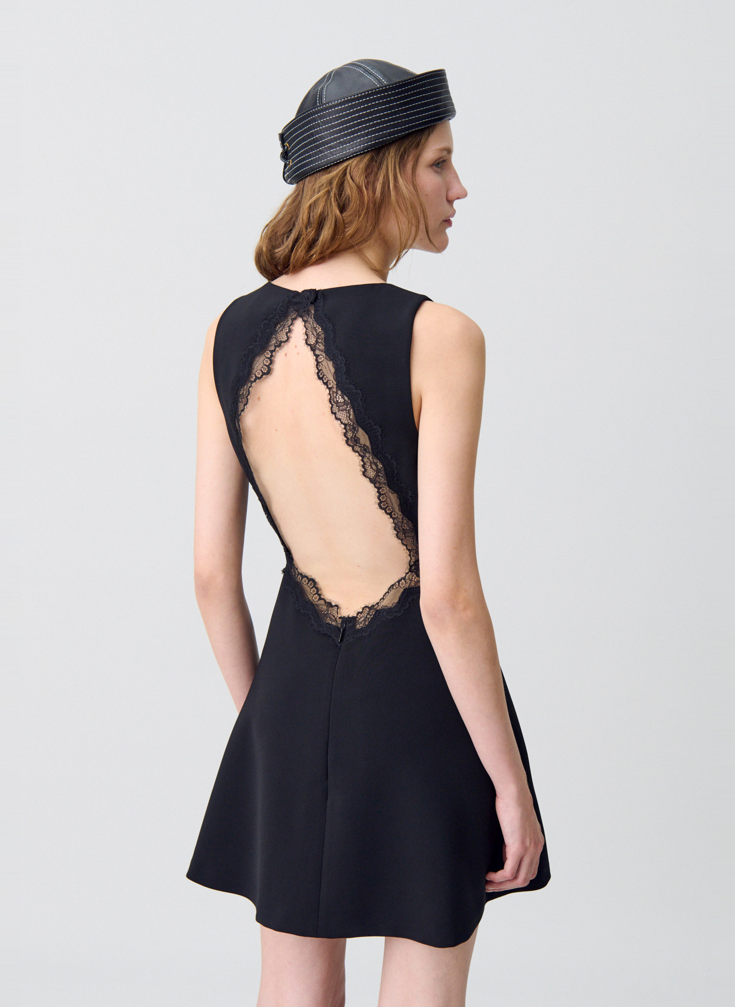 Robe courte col rond reina CLAUDIE PIERLOT Noir