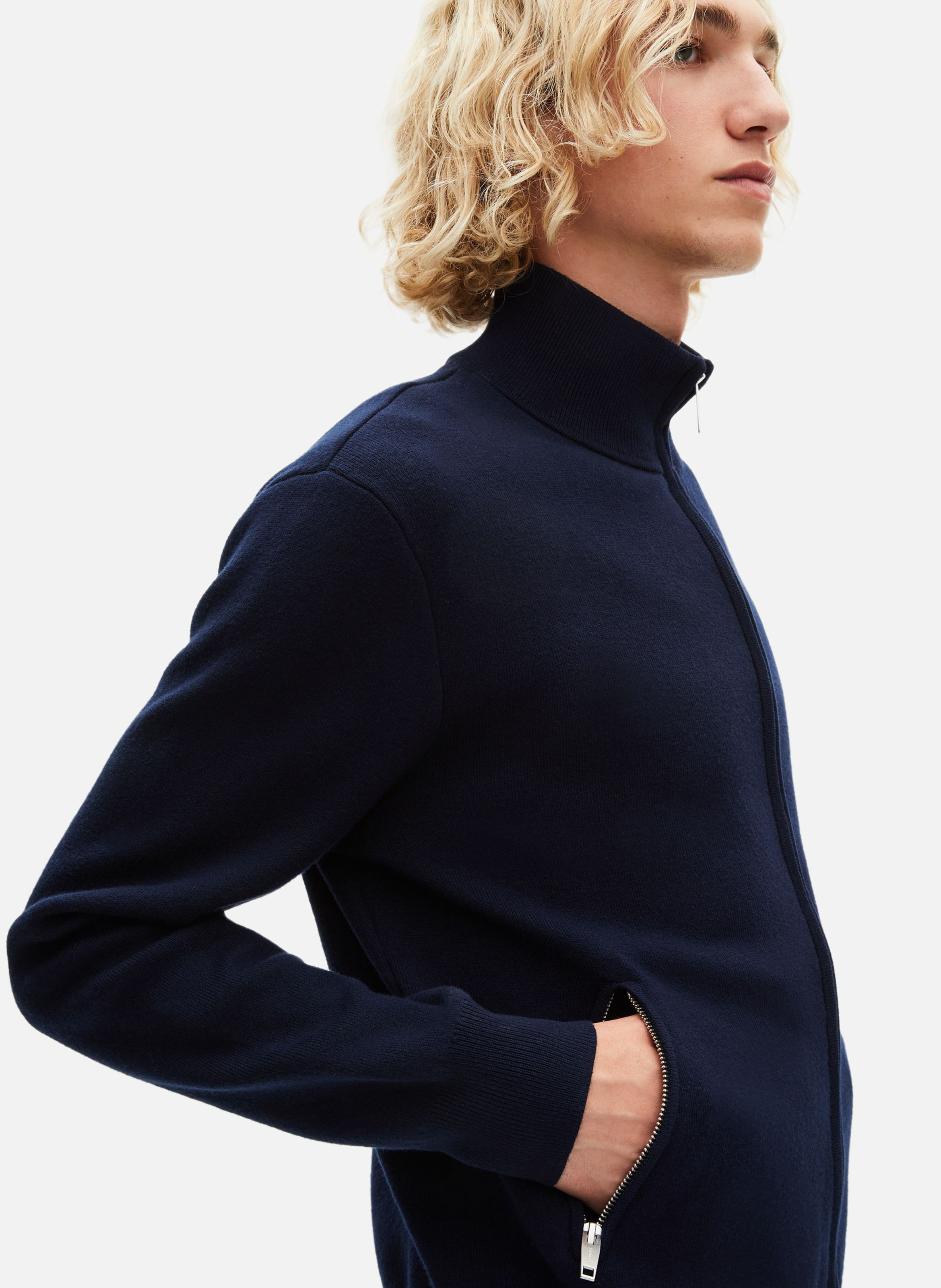 Cardigan double face à zip THE KOOPLES Bleu