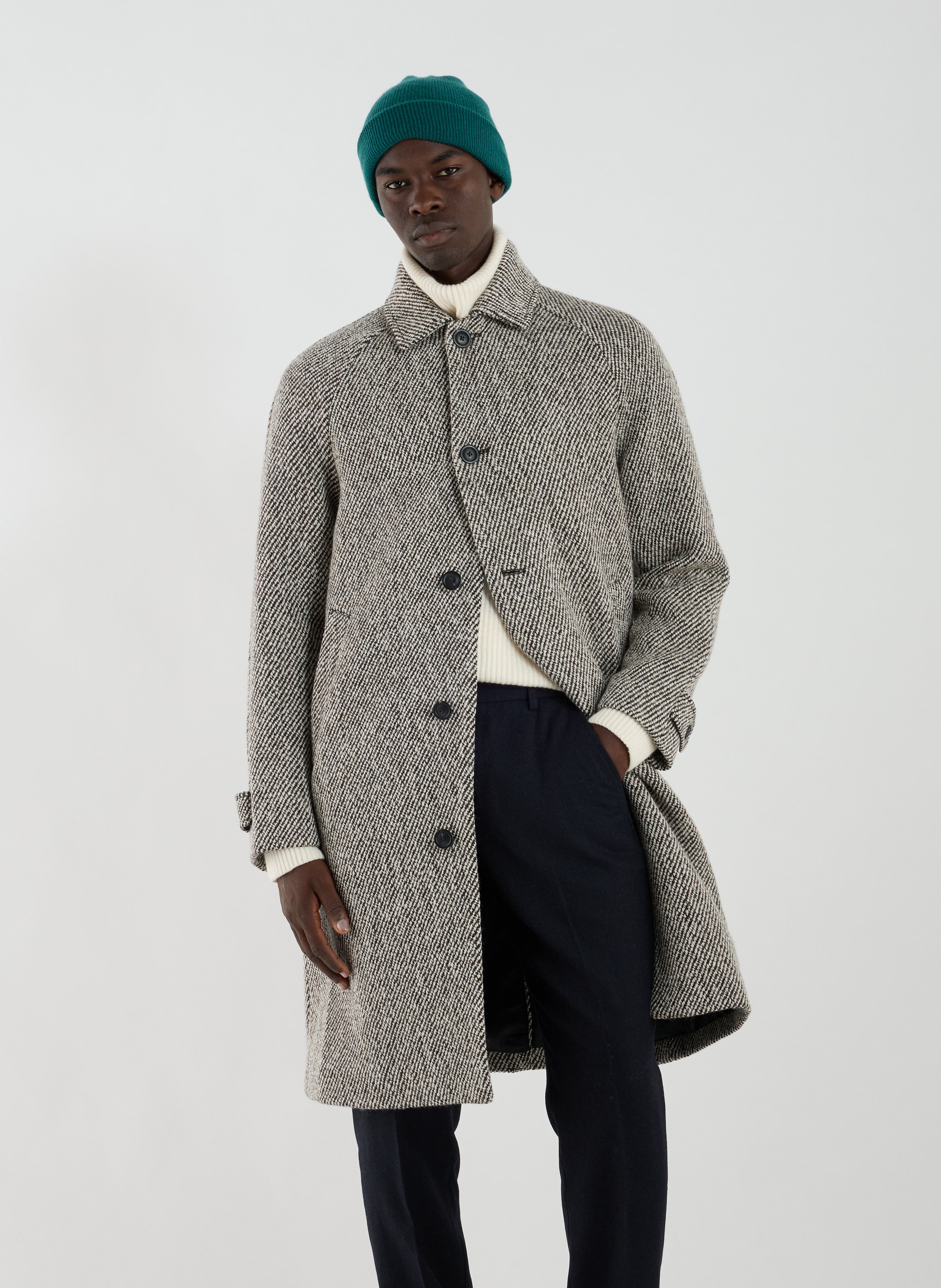 Veste mi-longue en laine mélangée LES DEUX Gris