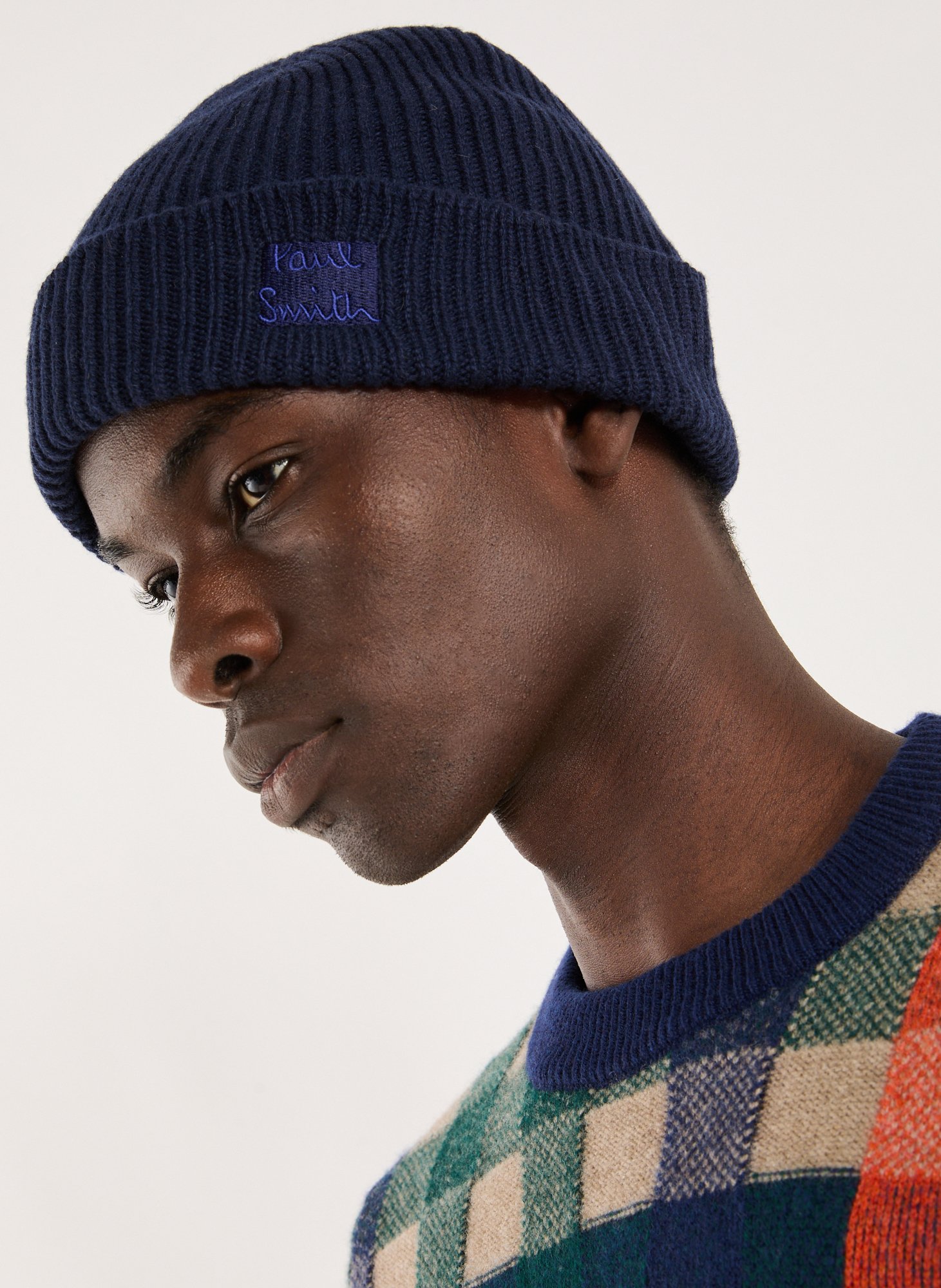 PAUL SMITH Wool Gloves Blue