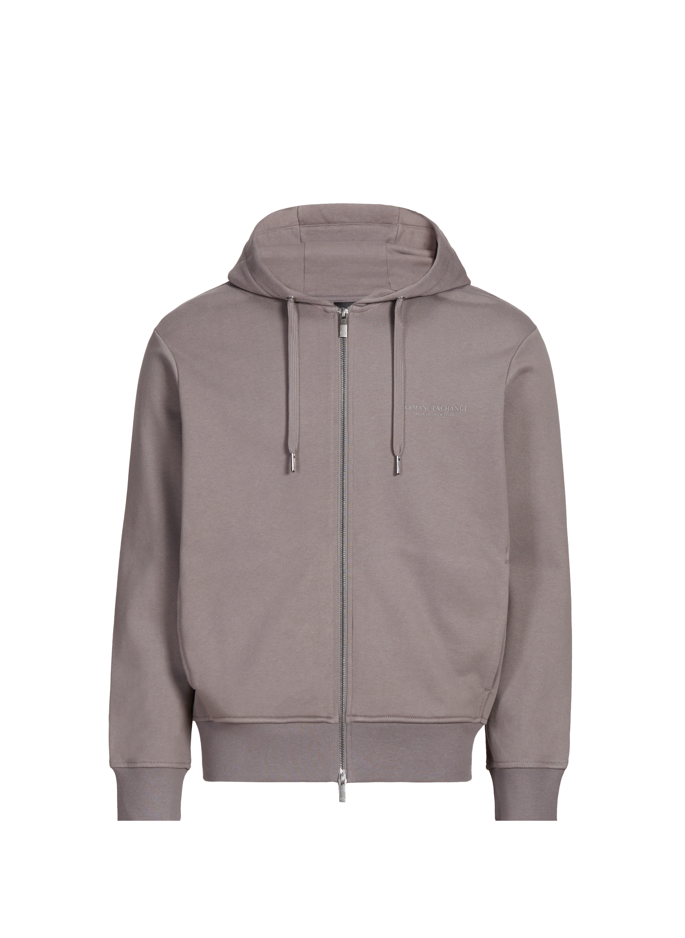 ARMANI EXCHANGE Cotton Hooded Sweatshirt Brown