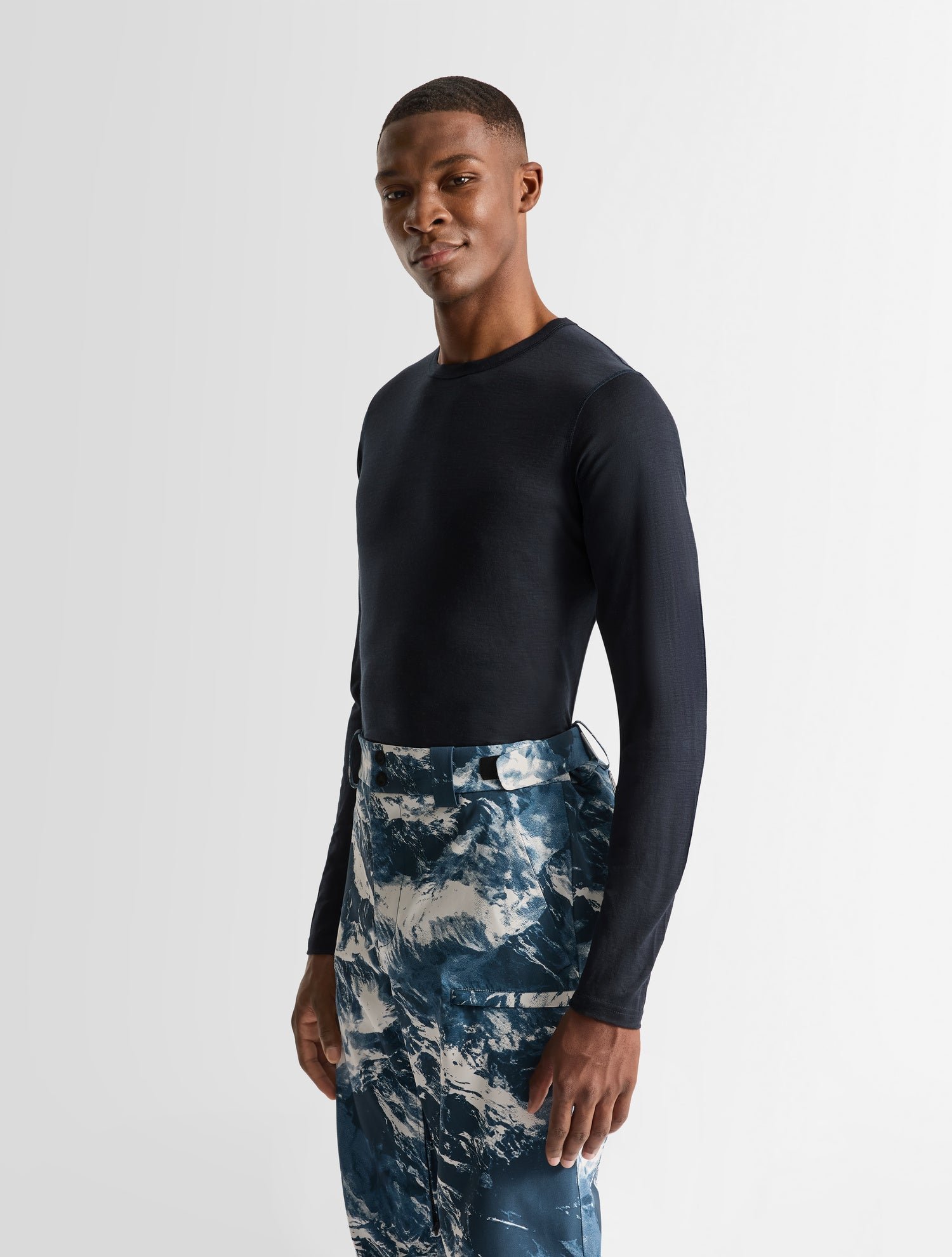 Sous pull de ski nerius col rond coupe regular FUSALP Bleu