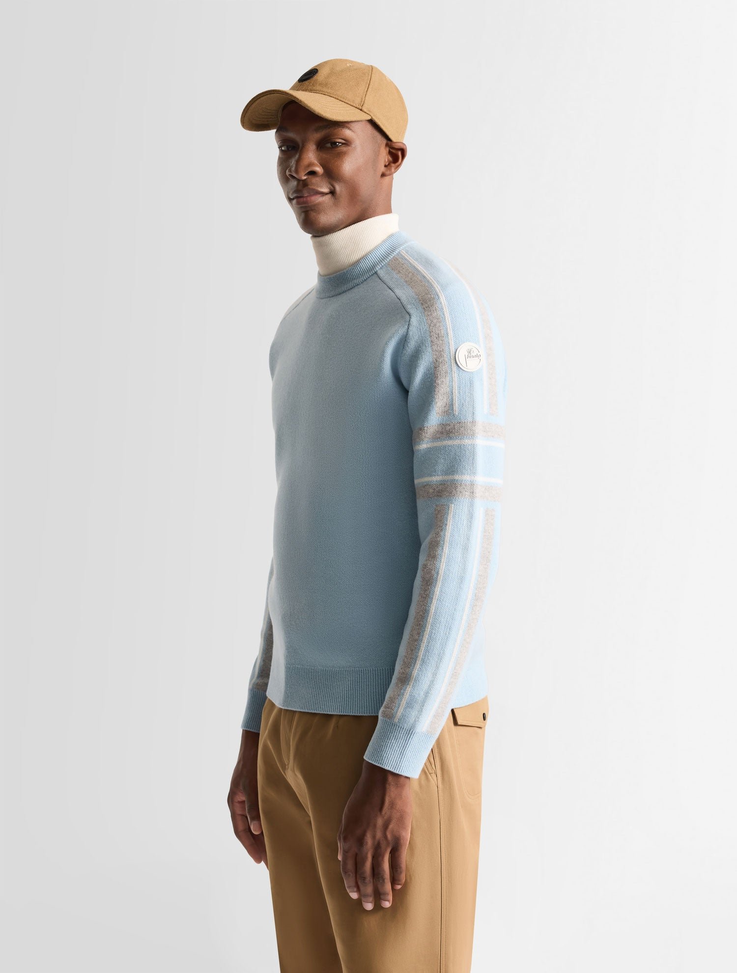 Pull spectavia col rond coupe regular Bleu