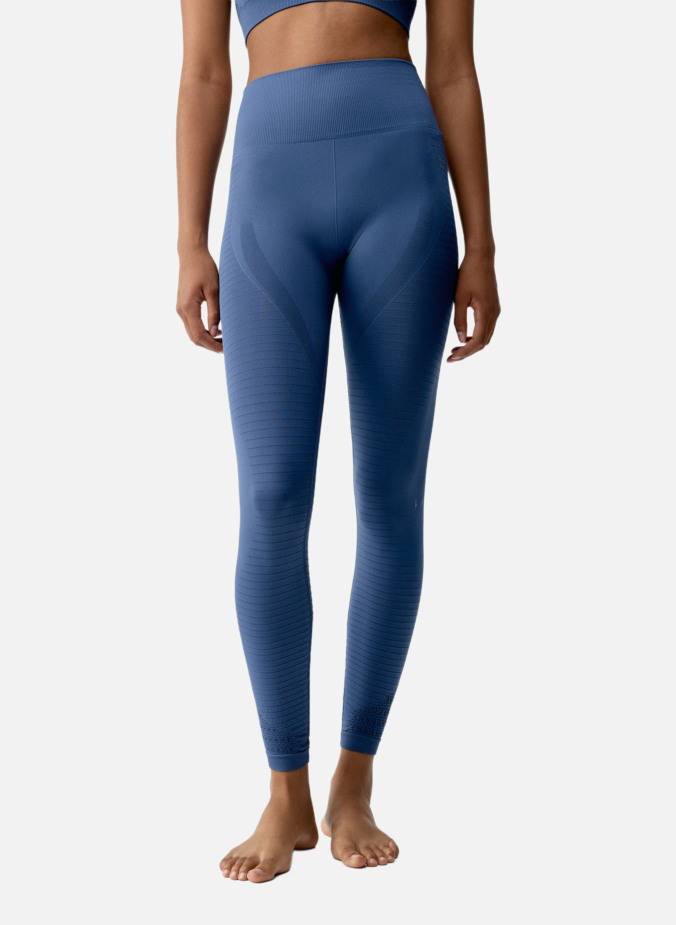 Legging de sport long seamless hatha BORN LIVING YOGA Bleu