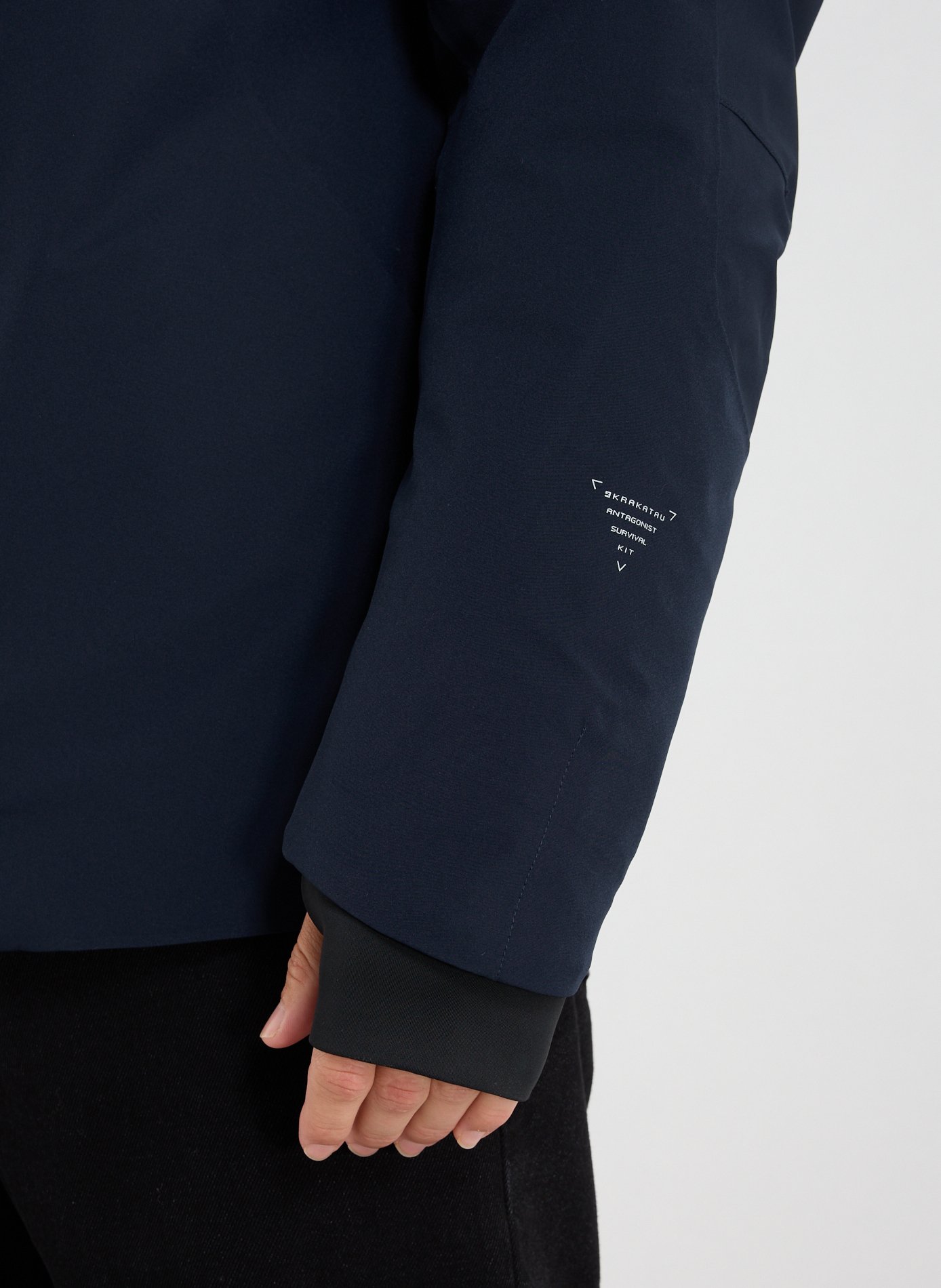 Parka with high collar and removable hood KRAKATAU Blue