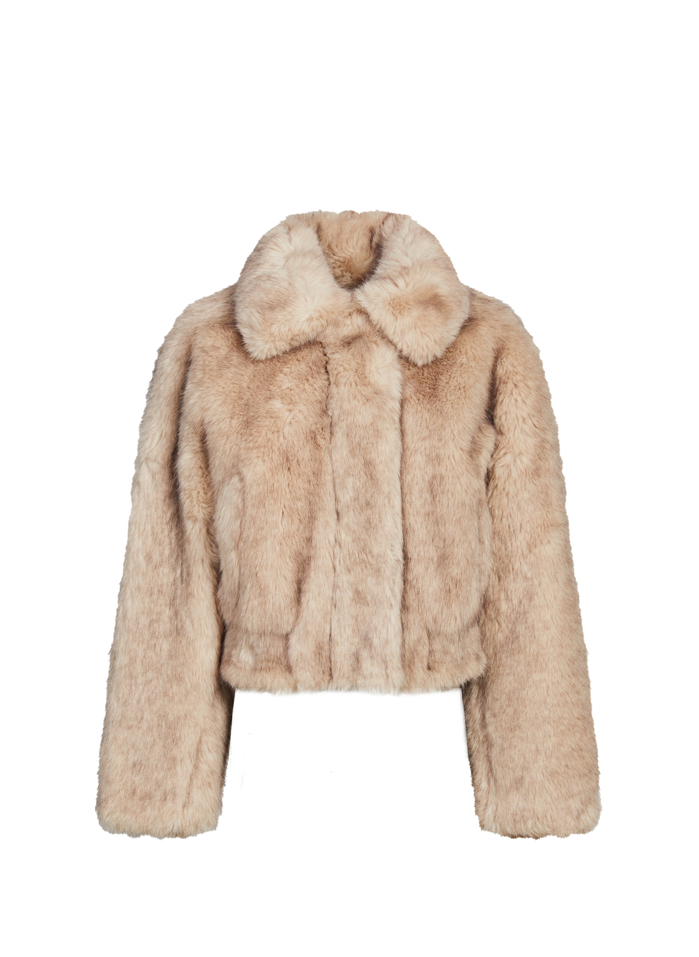 STAND STUDIO Veste col classique en fausse fourrure Beige