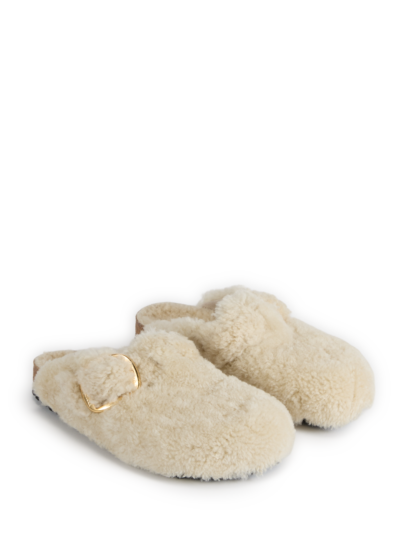 Mules shearling BIRKENSTOCK Blanc