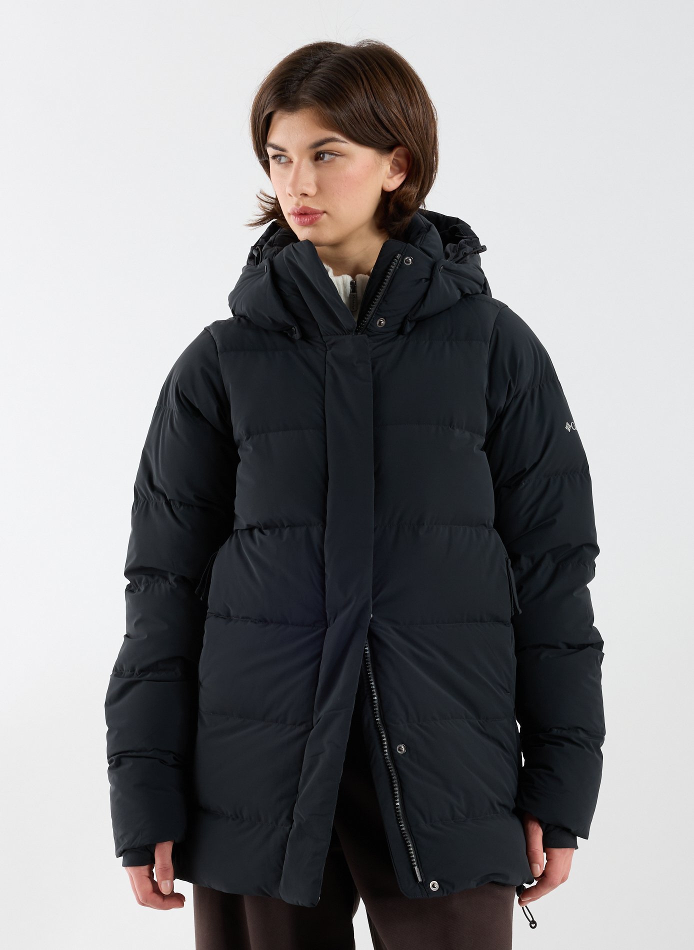 COLUMBIA Doudoune droite à capuche Noir