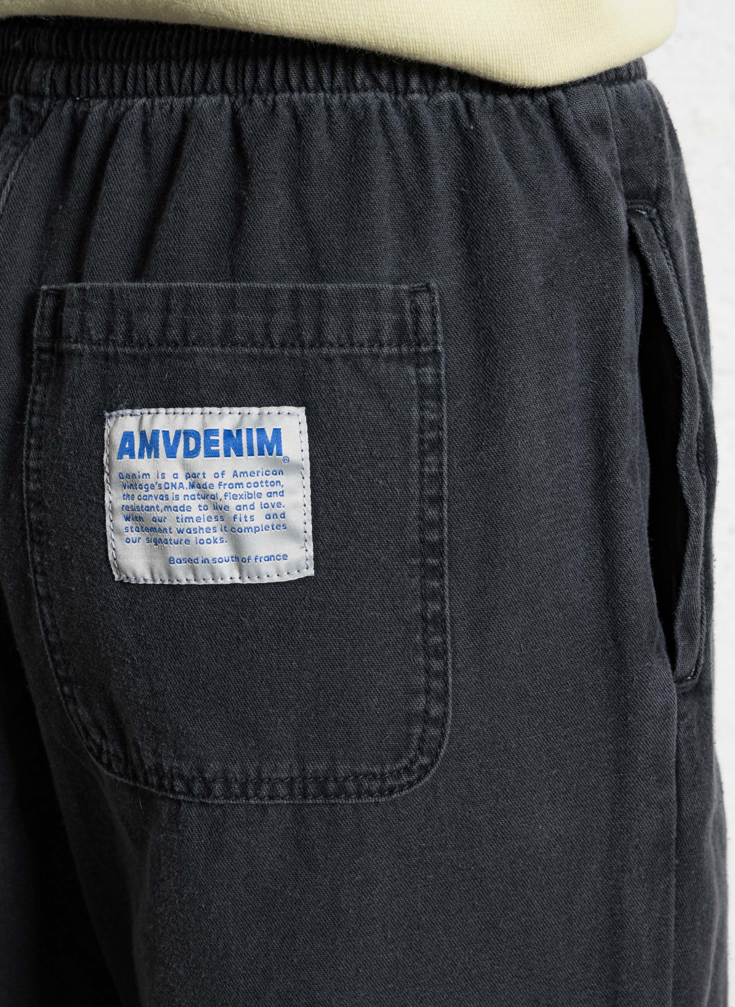 Pantalon droit en coton Jazy AMERICAN VINTAGE Noir