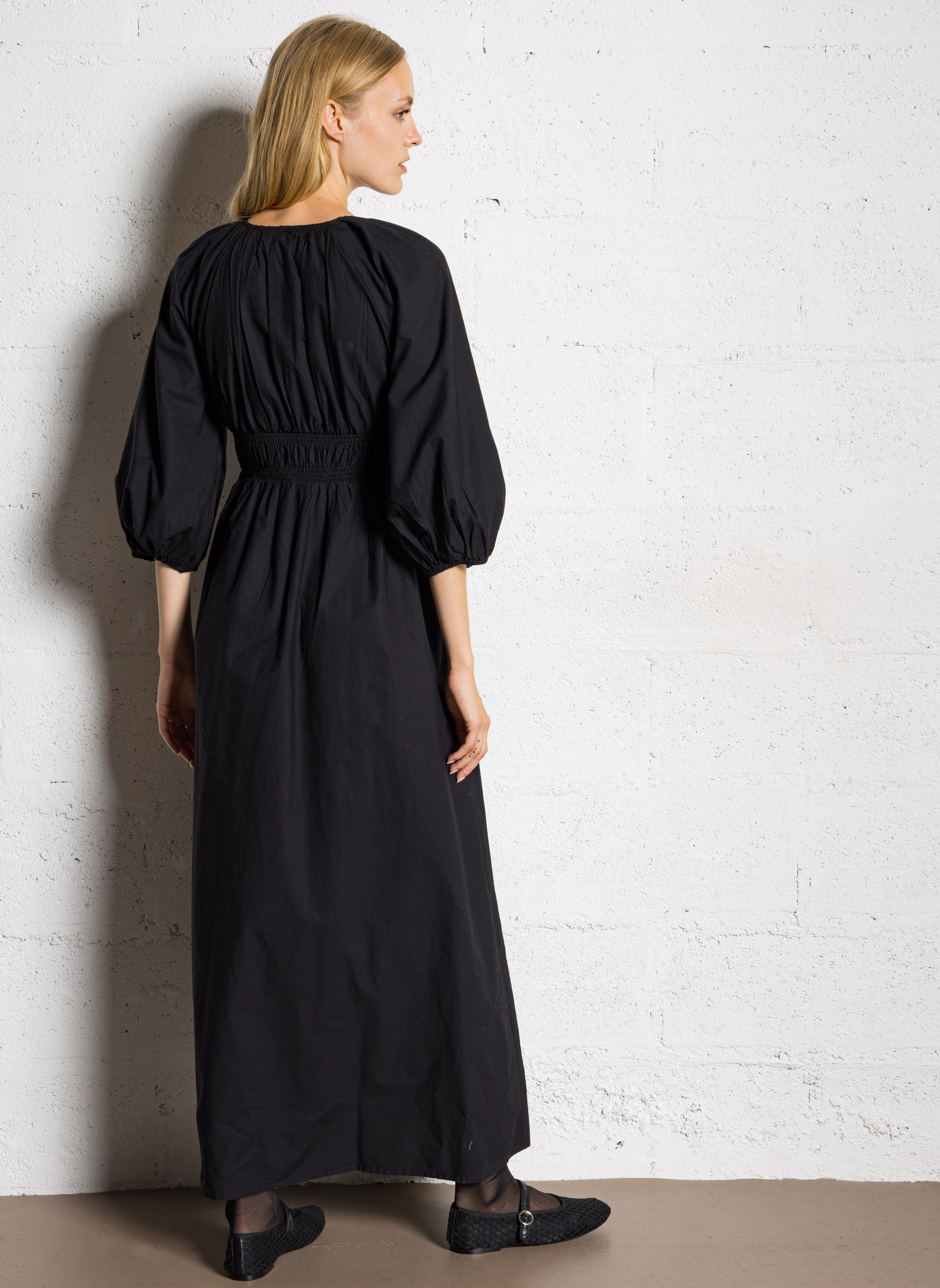 Robe longue en coton raison MAISON 123 Noir