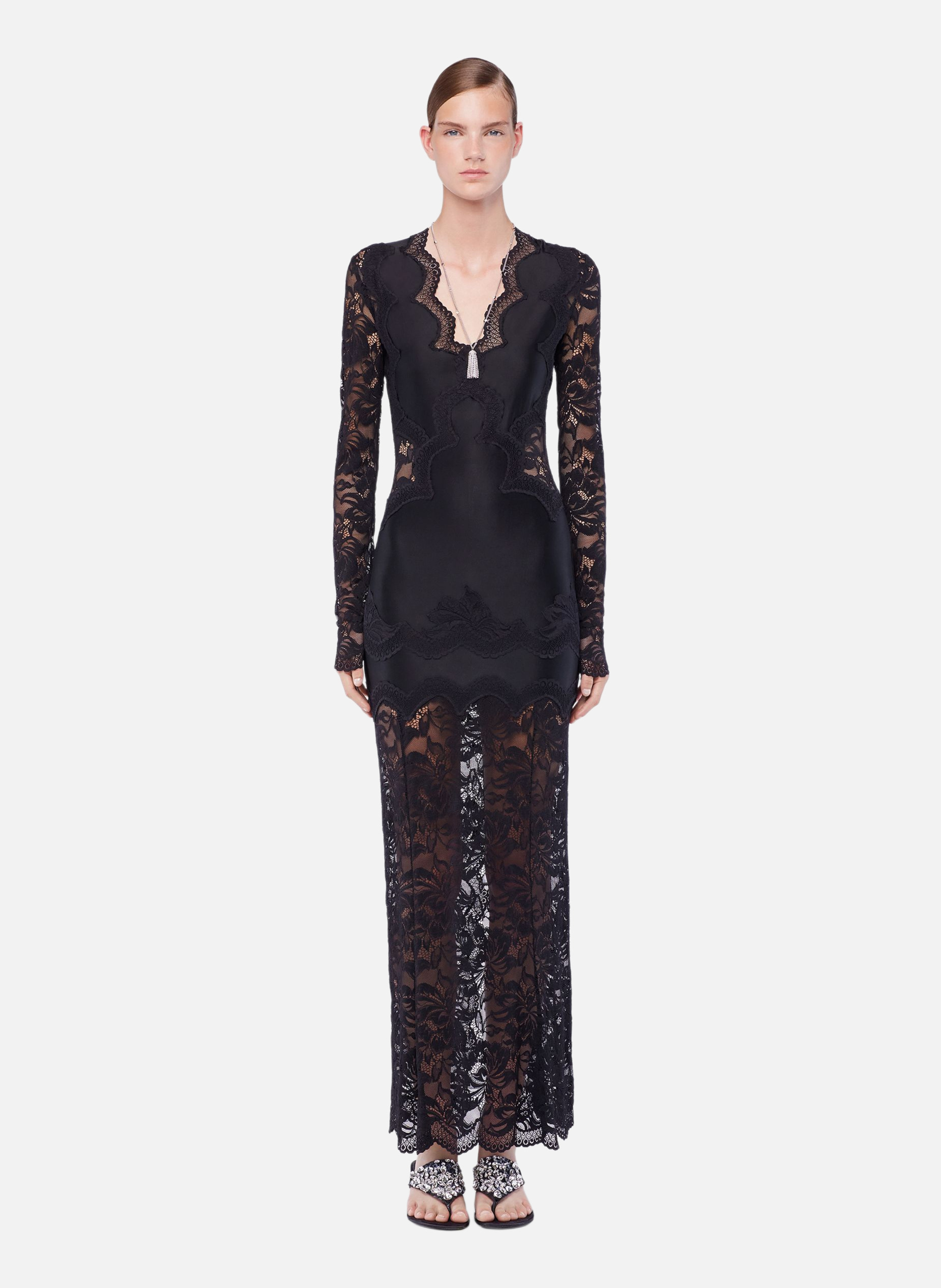 Robe en dentelle RABANNE Noir