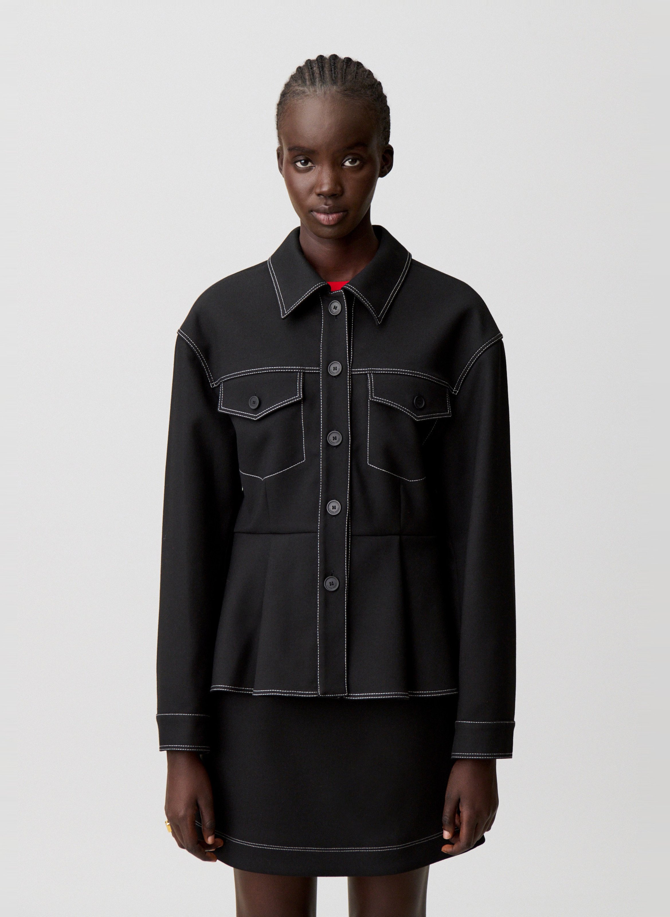 Veste droite col classique CLAUDIE PIERLOT Noir