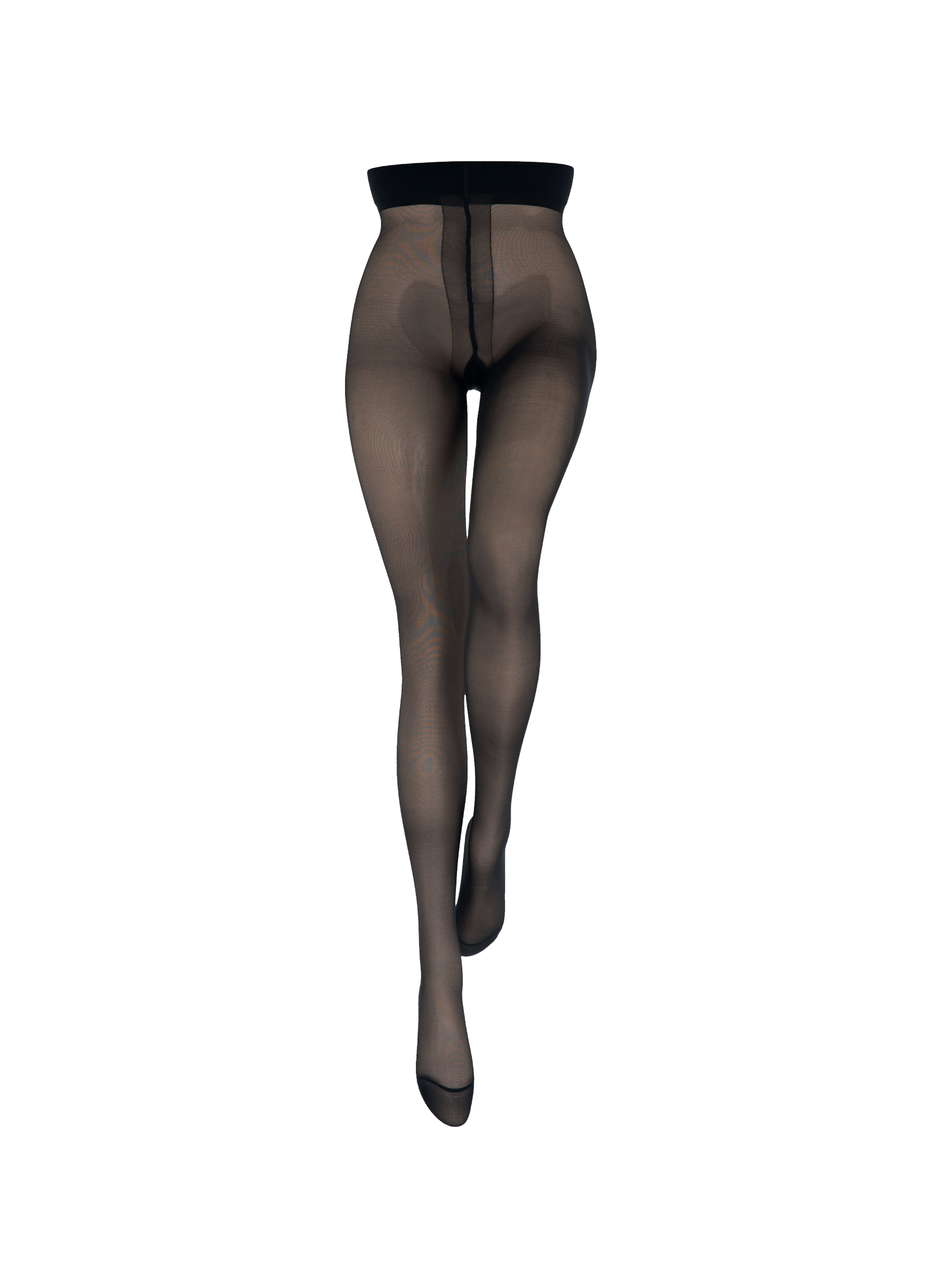 Satin semi-opaque tights LE BOURGET Black