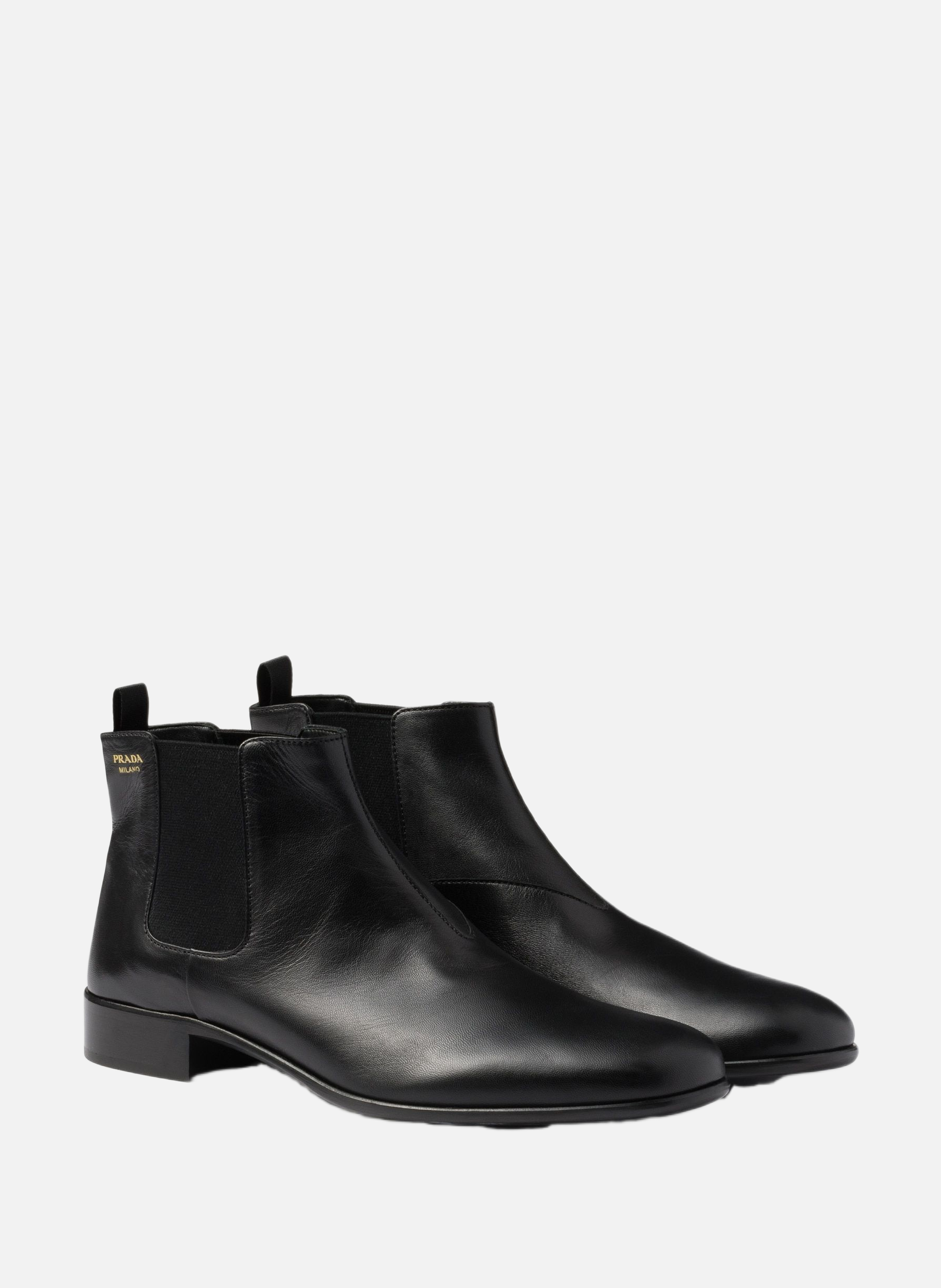 Bottines en cuir PRADA Noir