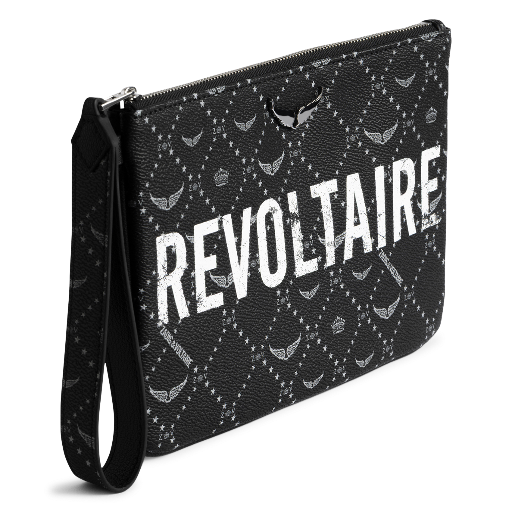 Pochette main à zip imprimée z pouch ZADIG&VOLTAIRE Noir