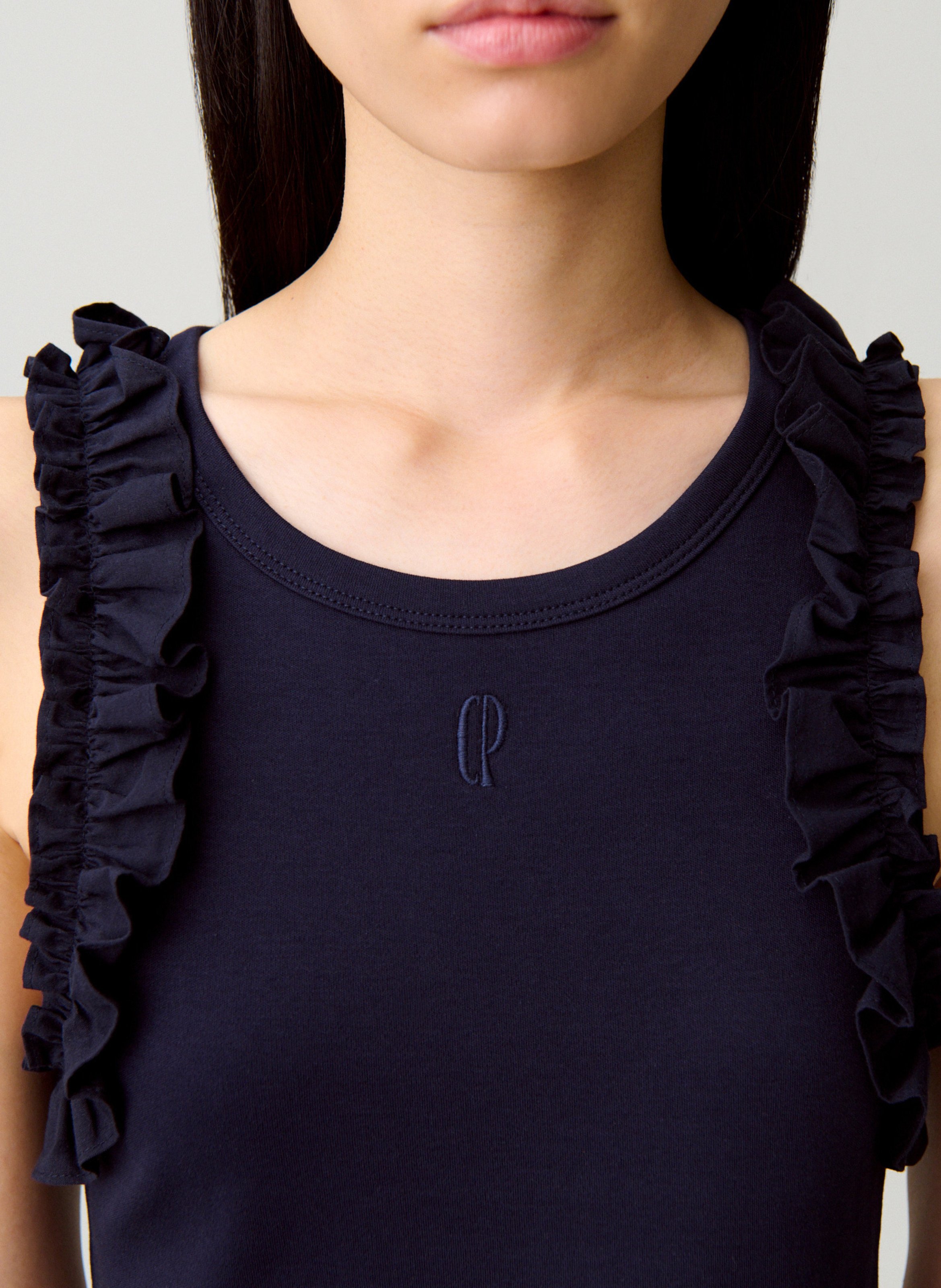 Top col rond CLAUDIE PIERLOT Bleu