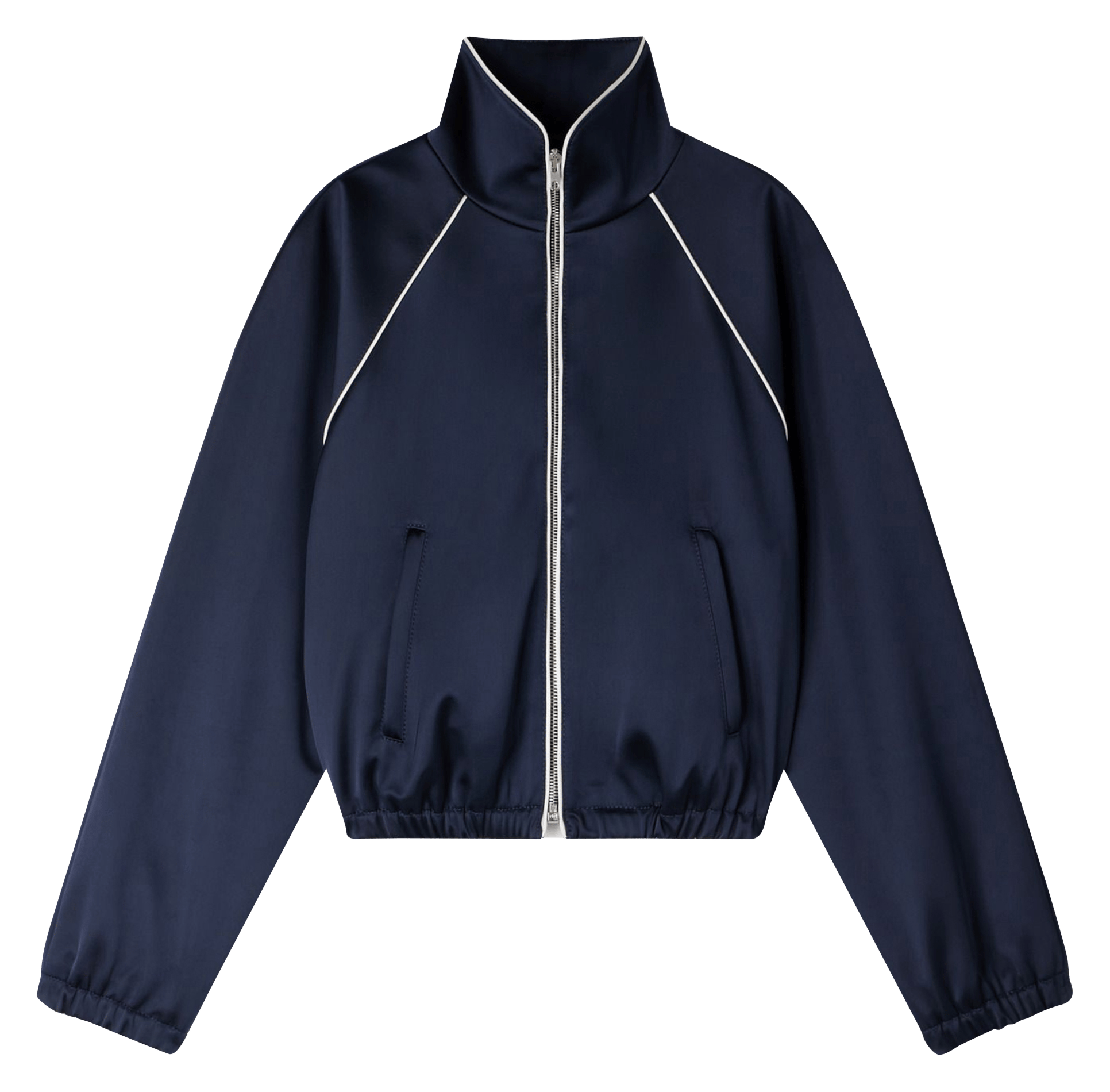 Blouson zippé uni col montant SANDRO Bleu