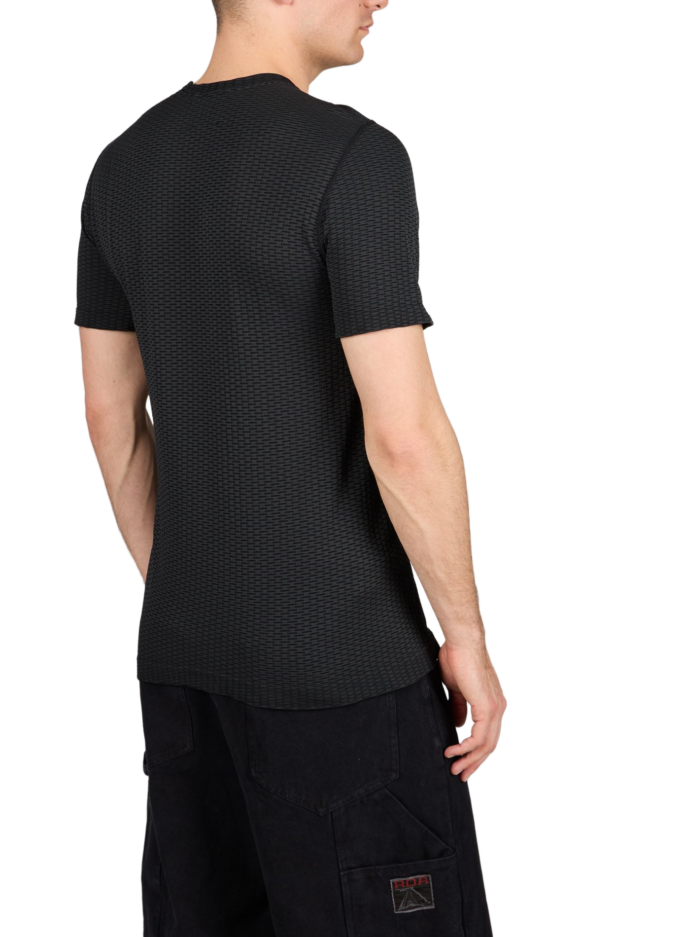 Fitted round neck T-shirt ROA Black