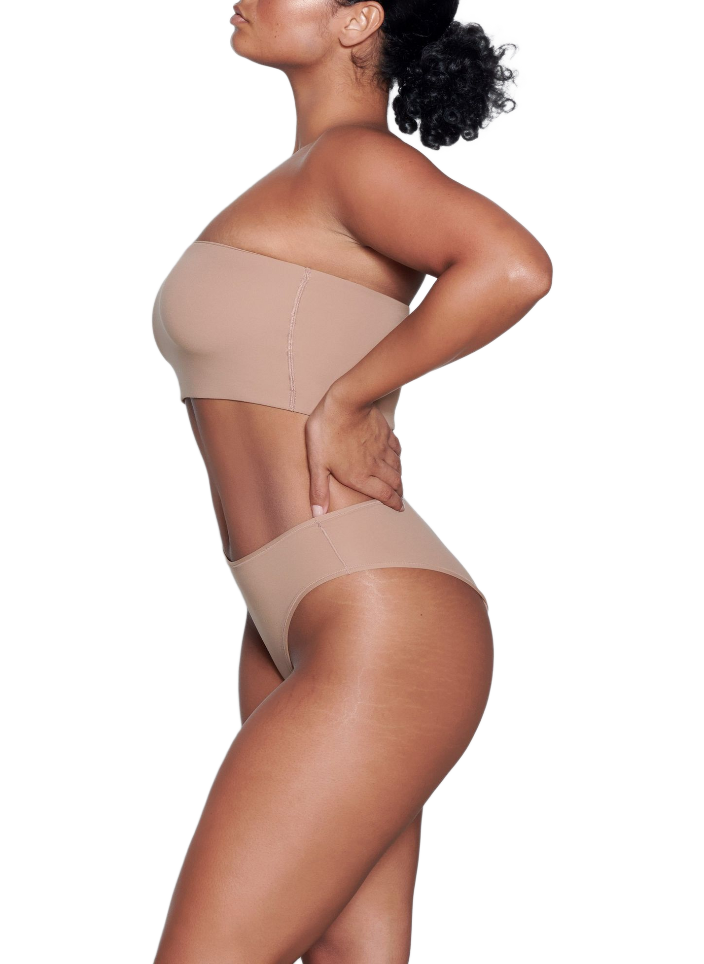 Seamless Mid-Rise Solid Culottes SKIMS Brown