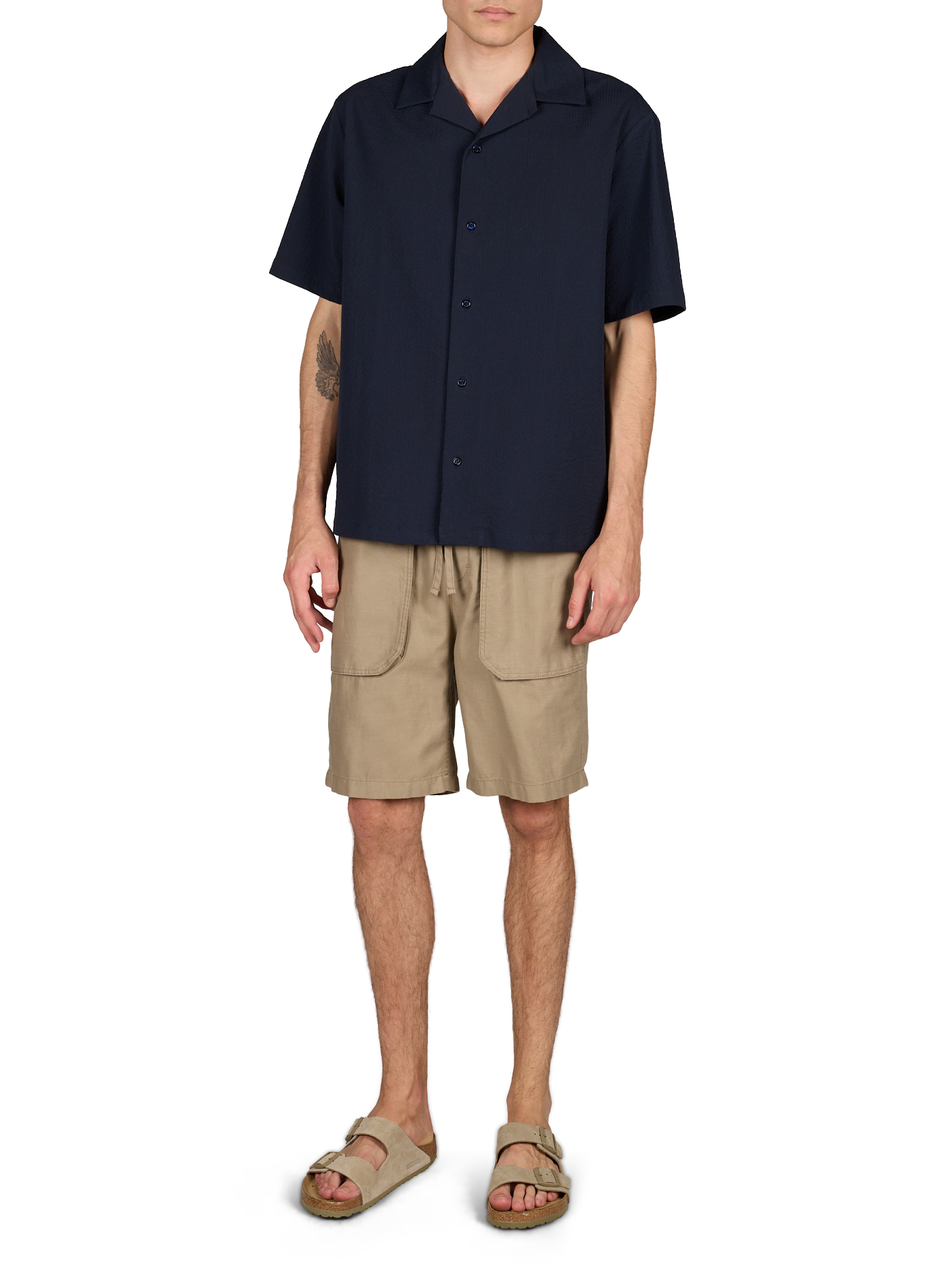 Pantalón recto de lino y algodón LYLE & SCOTT Beige