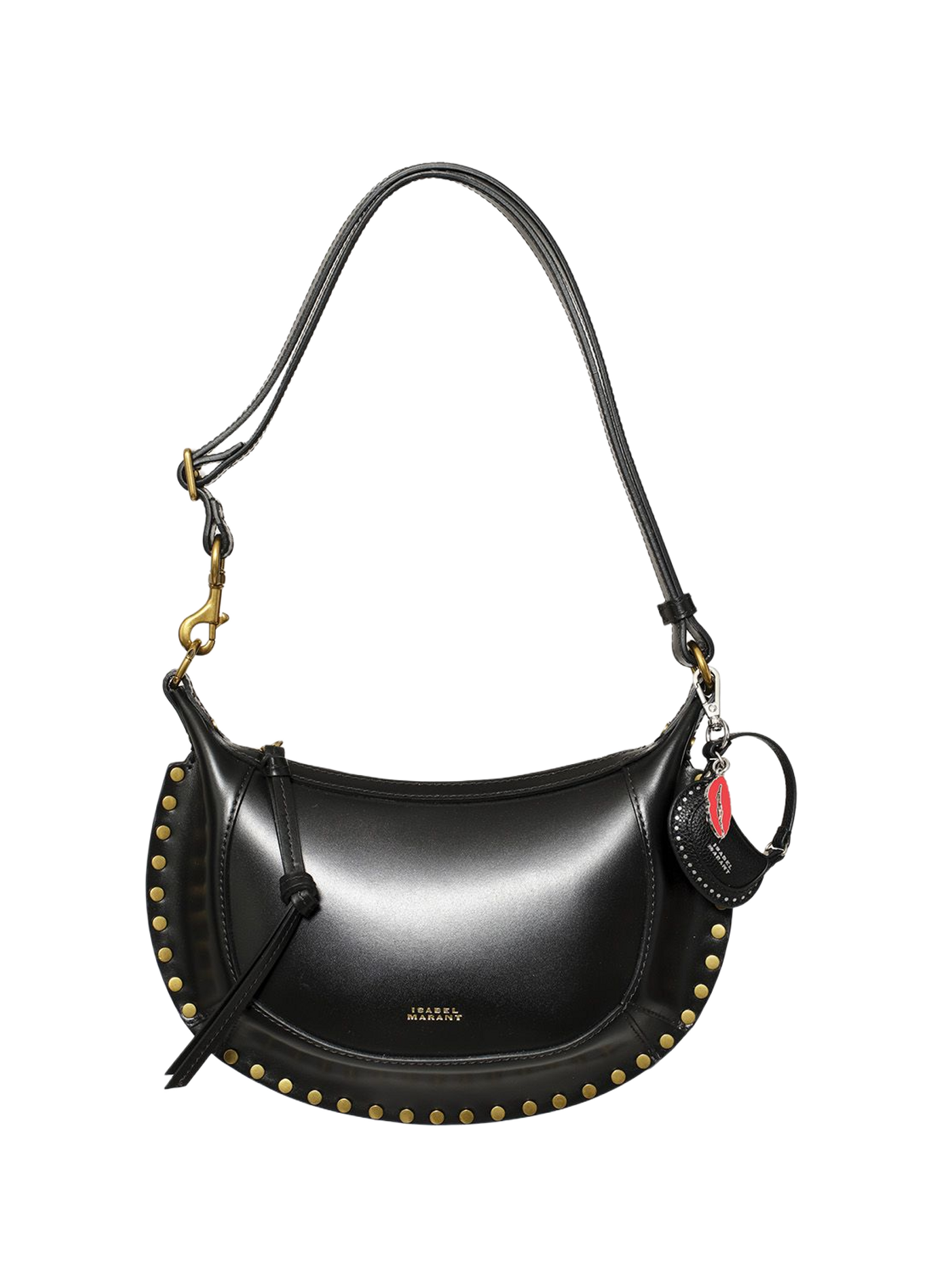 Oskan Moon Nano Leather Bag Accessory ISABEL MARANT Black