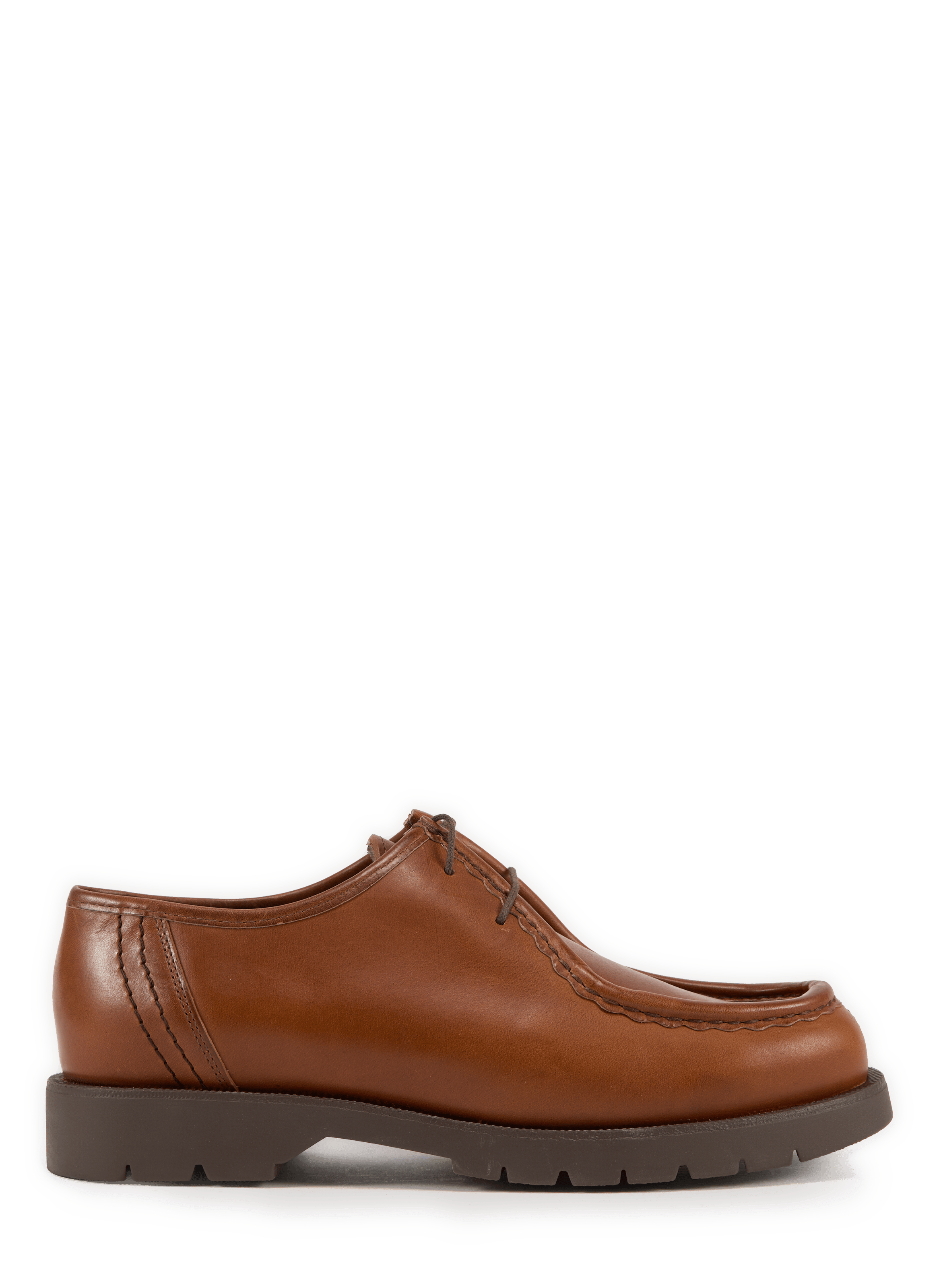 Leather ridged derbies KLEMAN Brown