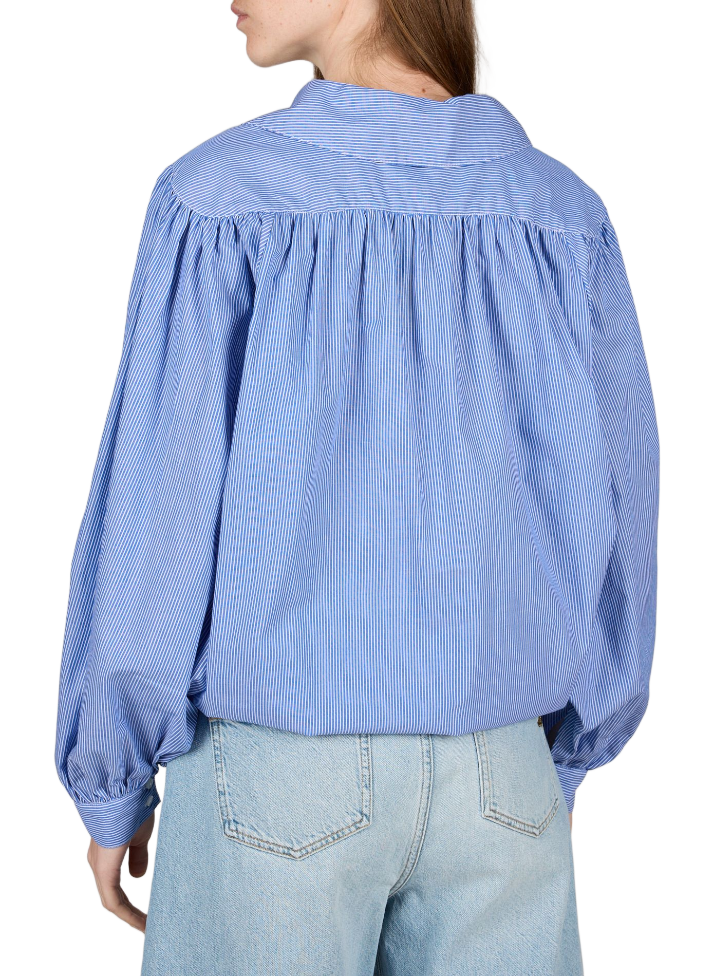 Oversize cotton shirt BERENICE Blue