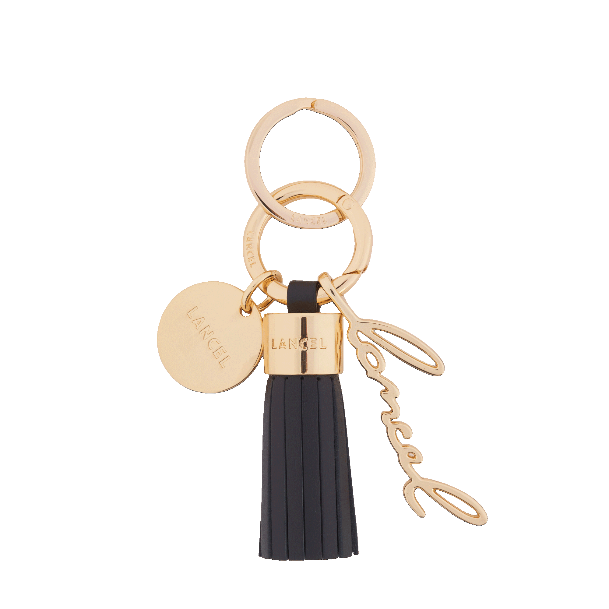 Premier flirt keychain by lancel in leather LANCEL Black