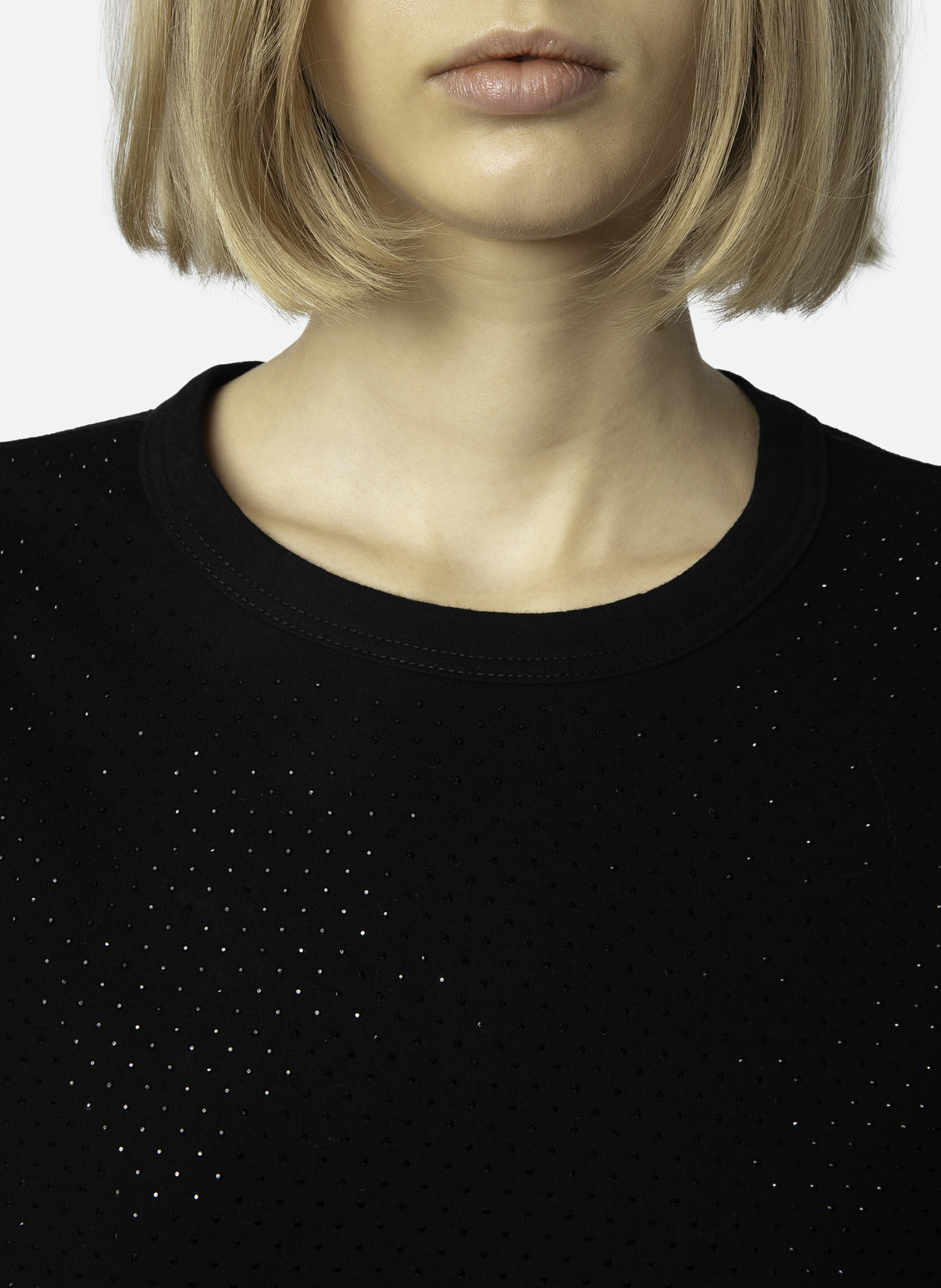Tee-shirt à strass en coton cecilia ZADIG&VOLTAIRE Zwart