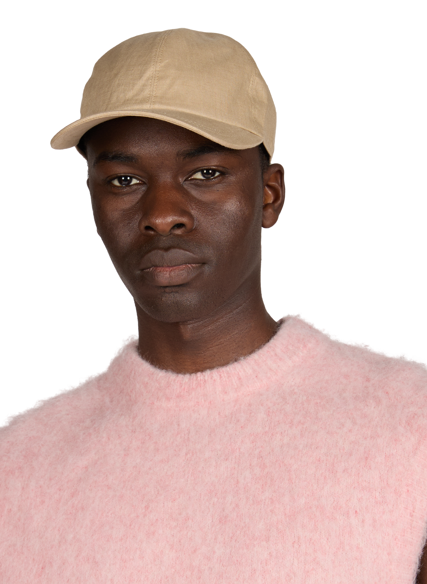 Casquette de baseball en lin BORSALINO Beige